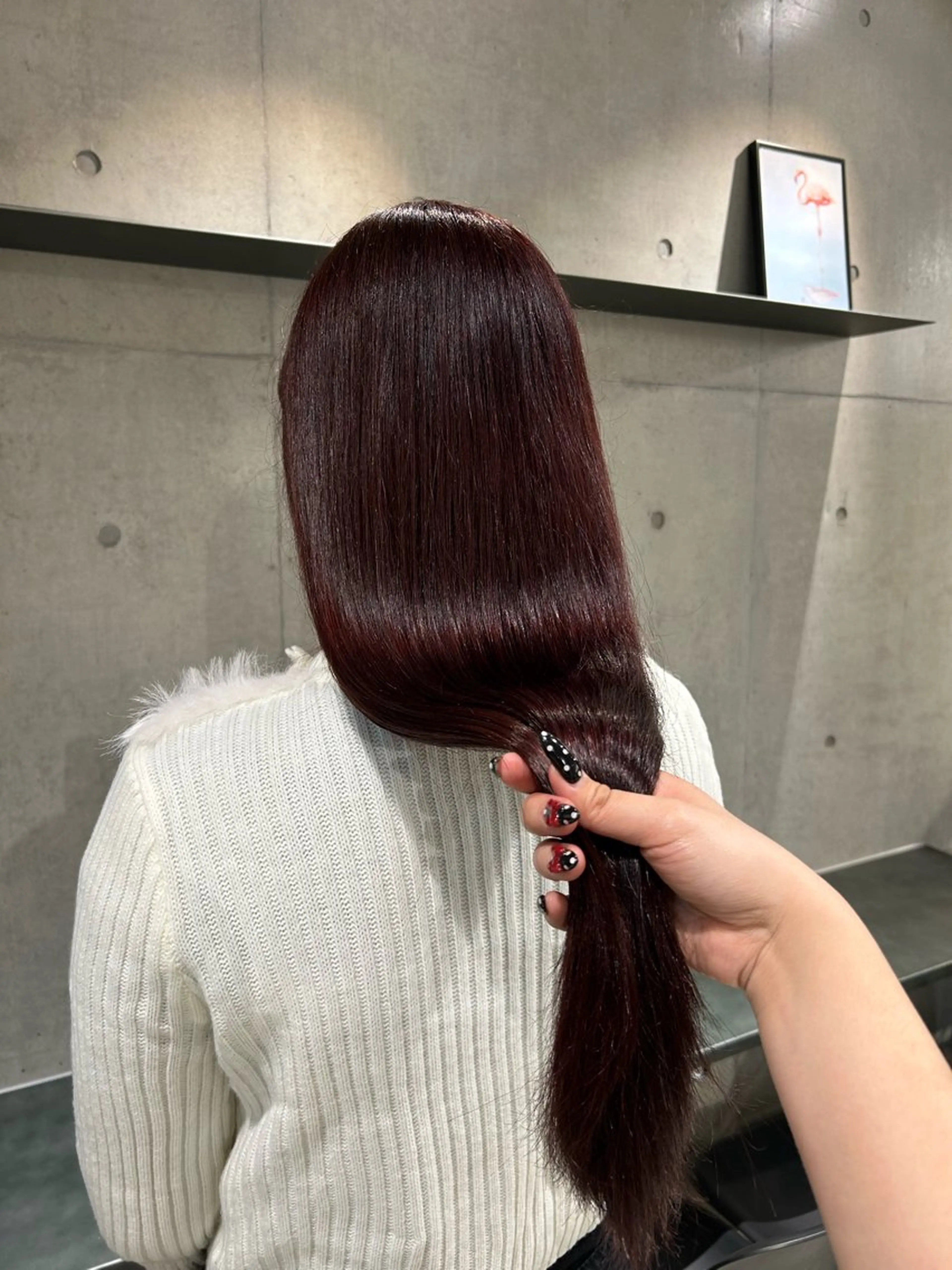 ロング カラー ヘアアレンジ ヘアカラー トリートメント ボブ艶モテカラー🫧 カリンのヘアスタイル