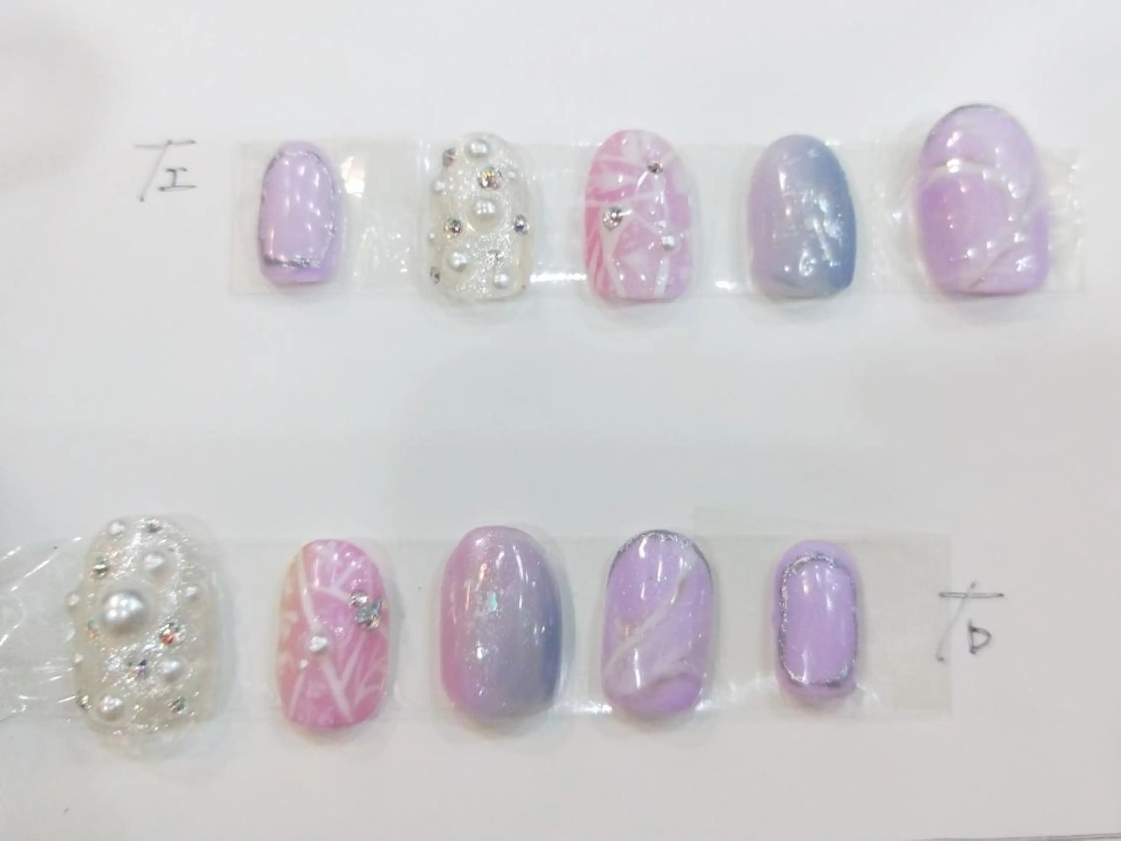 ネイル はばすみれ🎀ﾈｲﾙ 光ﾌｪｲｼｬﾙ ﾍｱのネイルデザイン