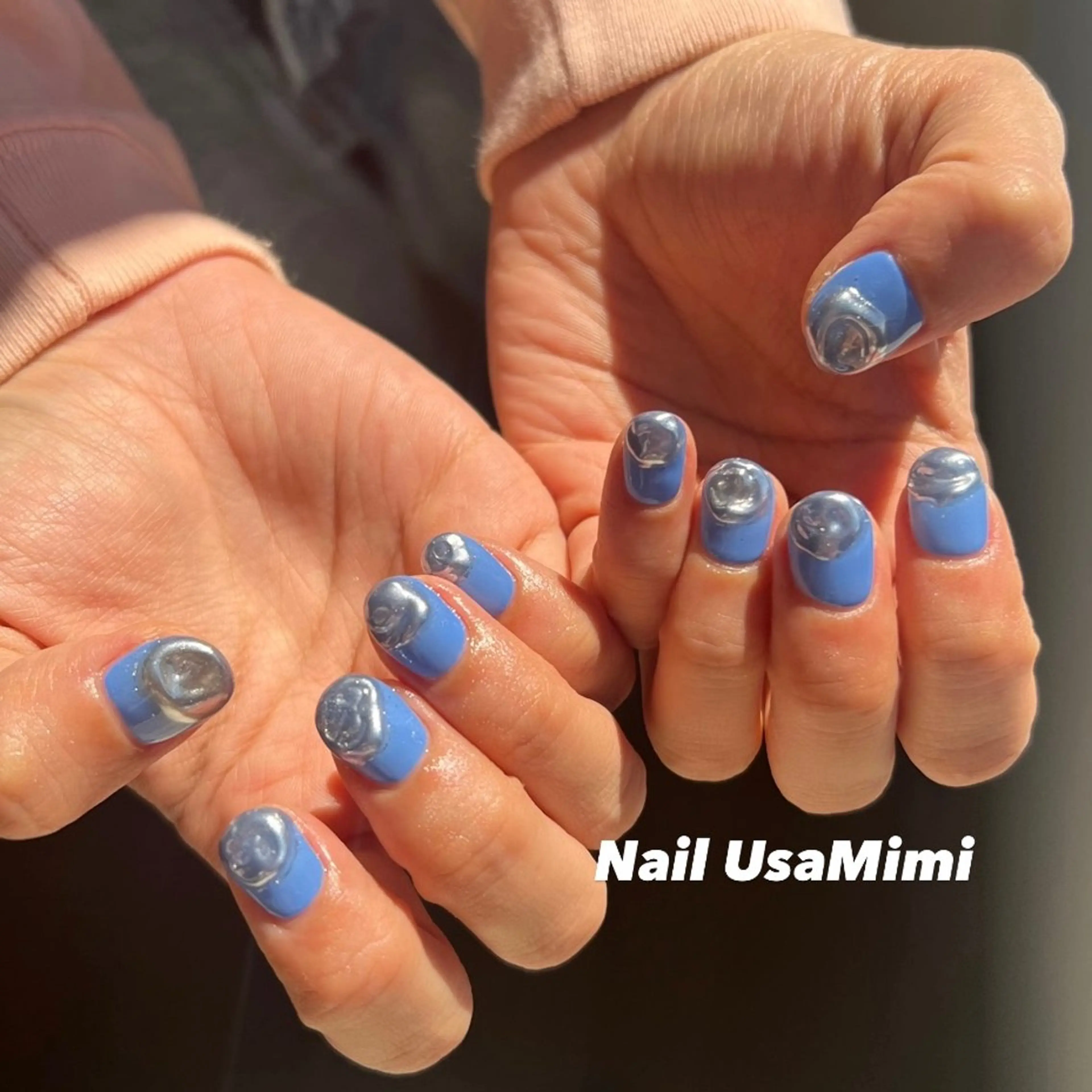 ネイル フットネイル ジェルネイル マグネットネイル 持ち込み ニュアンスネイル 本町ネイルNail UsaMimiのネイルデザイン
