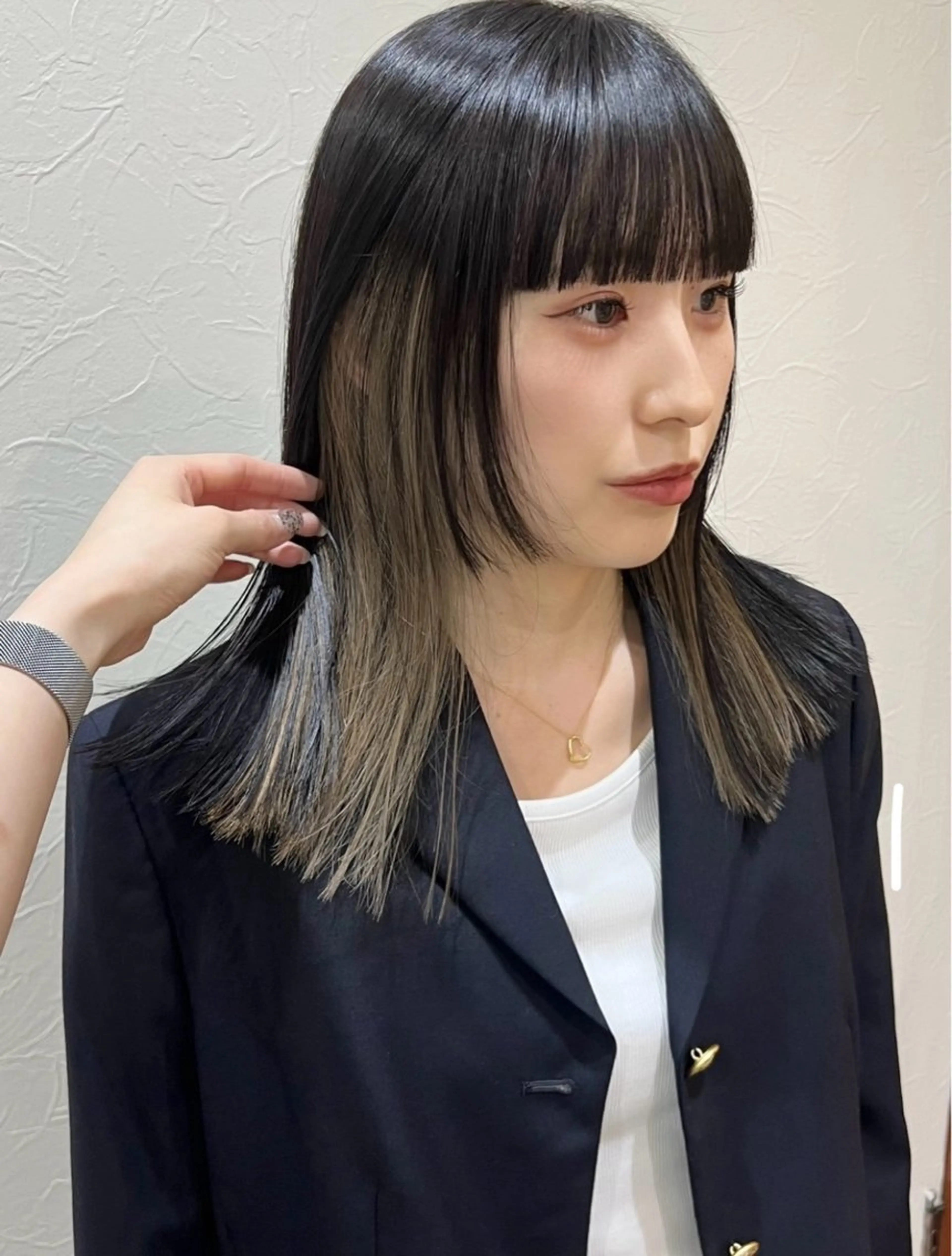 ミディアム カラー カット ヘアカラー トリートメント Kasumi /伏見 /髪質改善/ロングのヘアスタイル