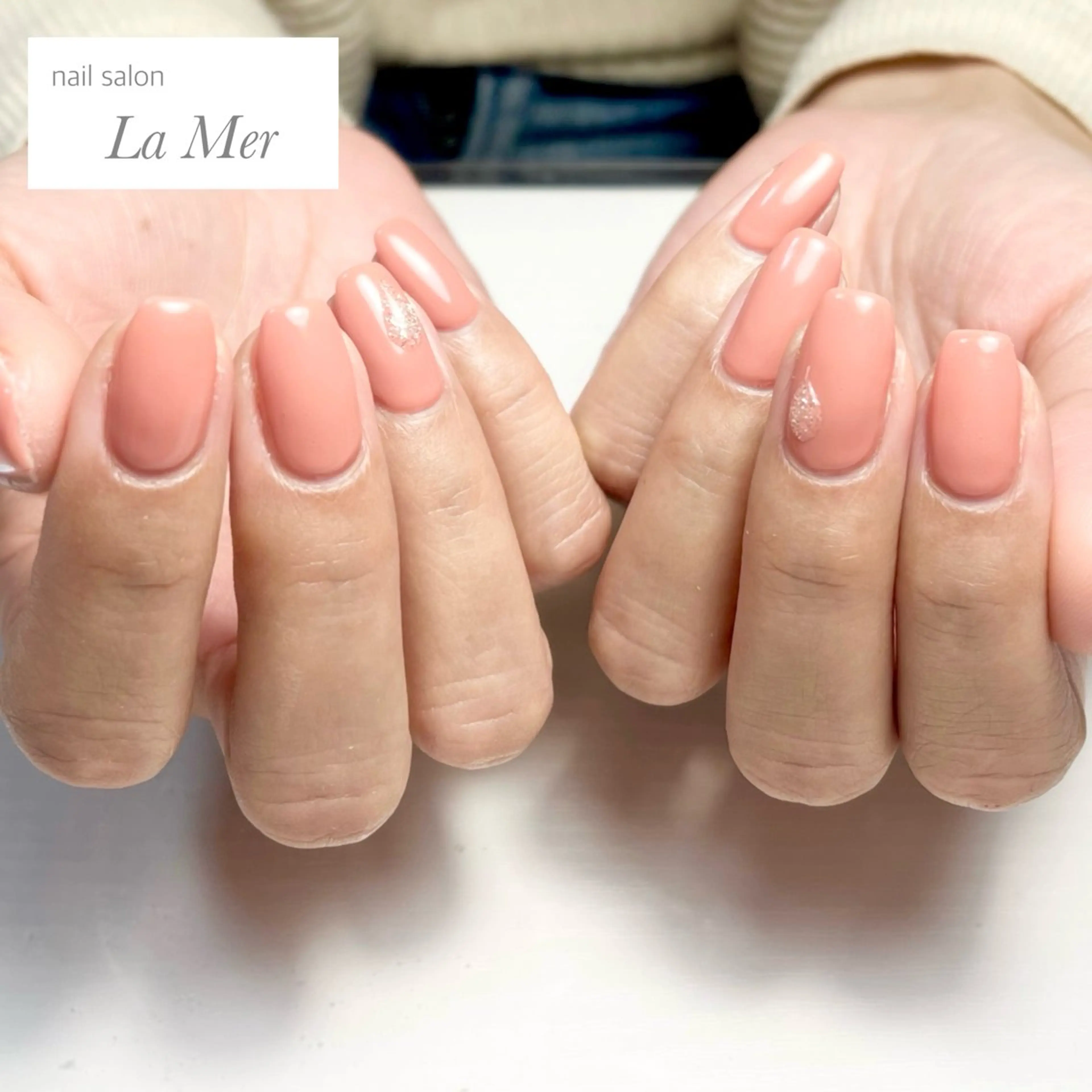 ネイル ジェルネイル キラキラネイル ラメ(グリッター) オフィスネイル ワンカラーネイル nailsalon La Merのネイルデザイン