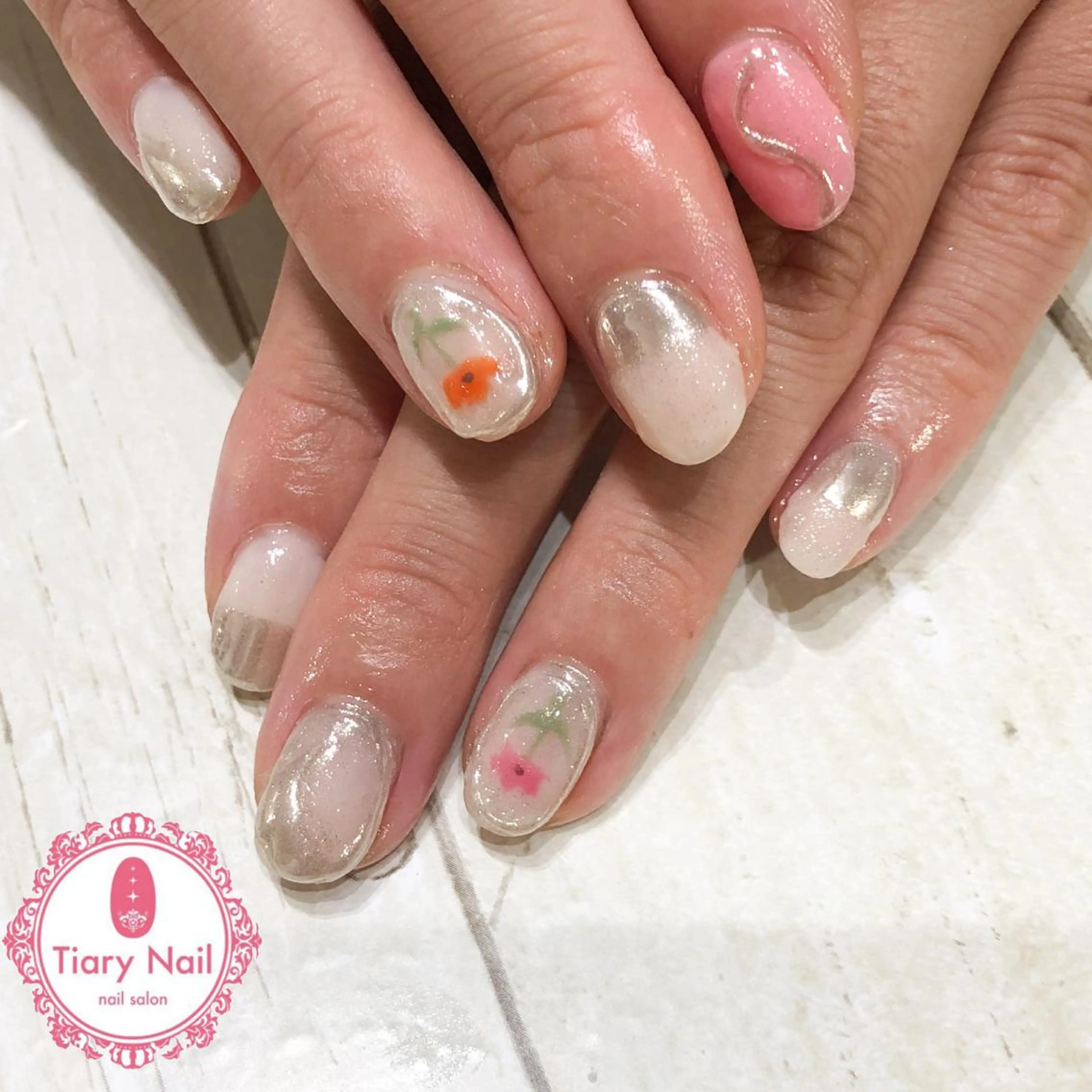 ネイル tiarynail K K🐼のネイルデザイン