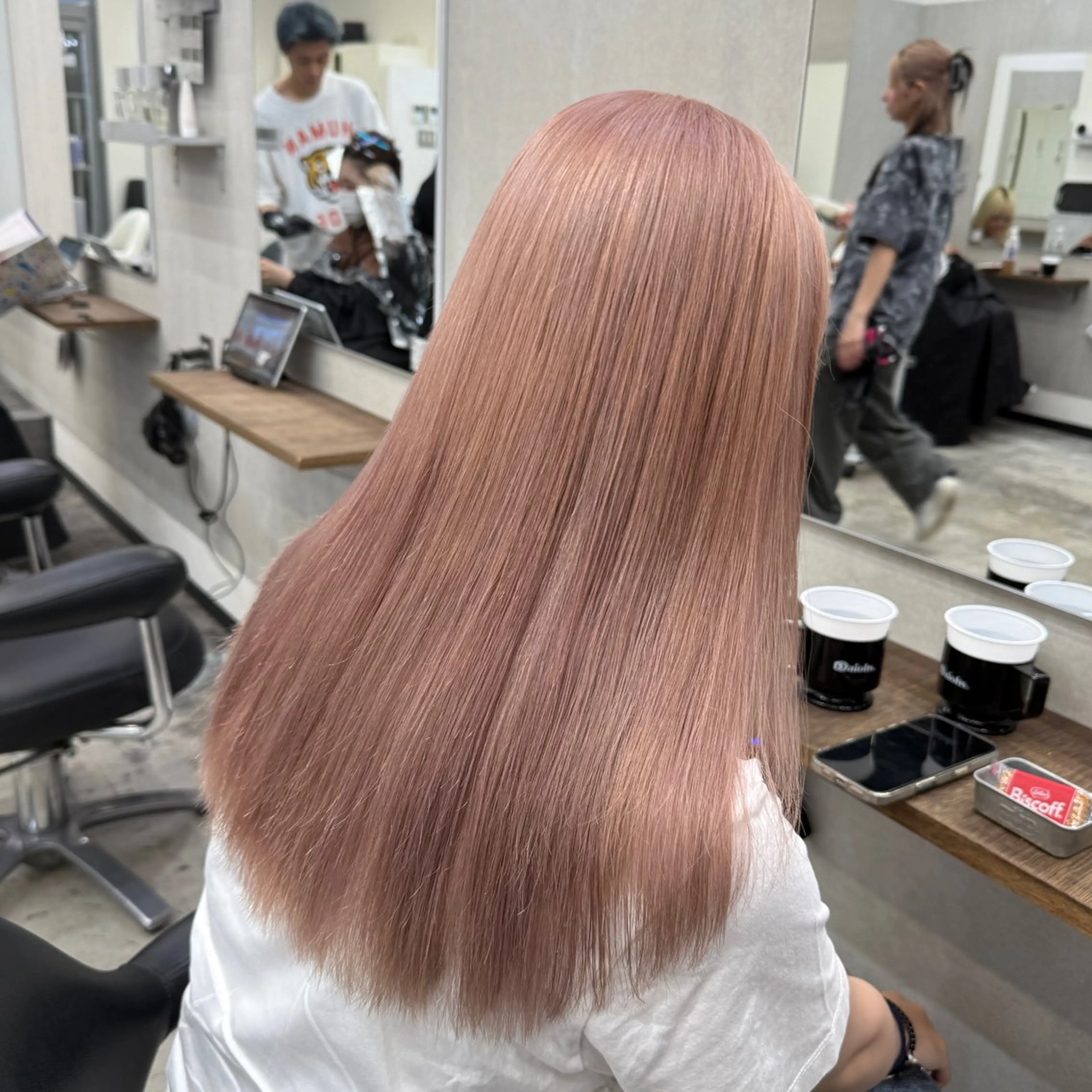 カラー ベージュカラー ピンクカラー ピンクベージュ ヘアカラー カット¥1100 / 𝙍𝙪𝙣𝙖⟡.のヘアスタイル