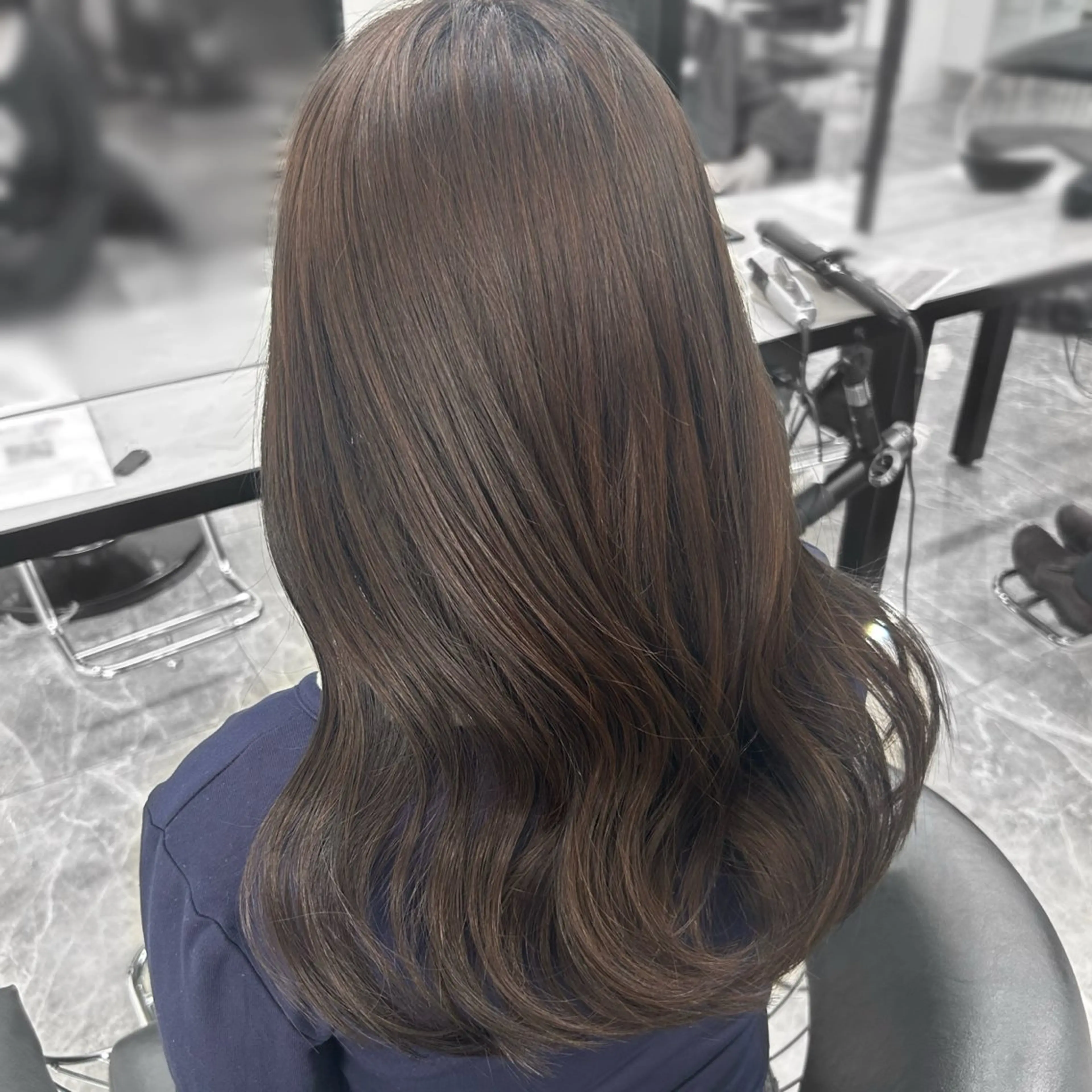 セミロング カラー y u i ★ 梅田美容室のヘアスタイル