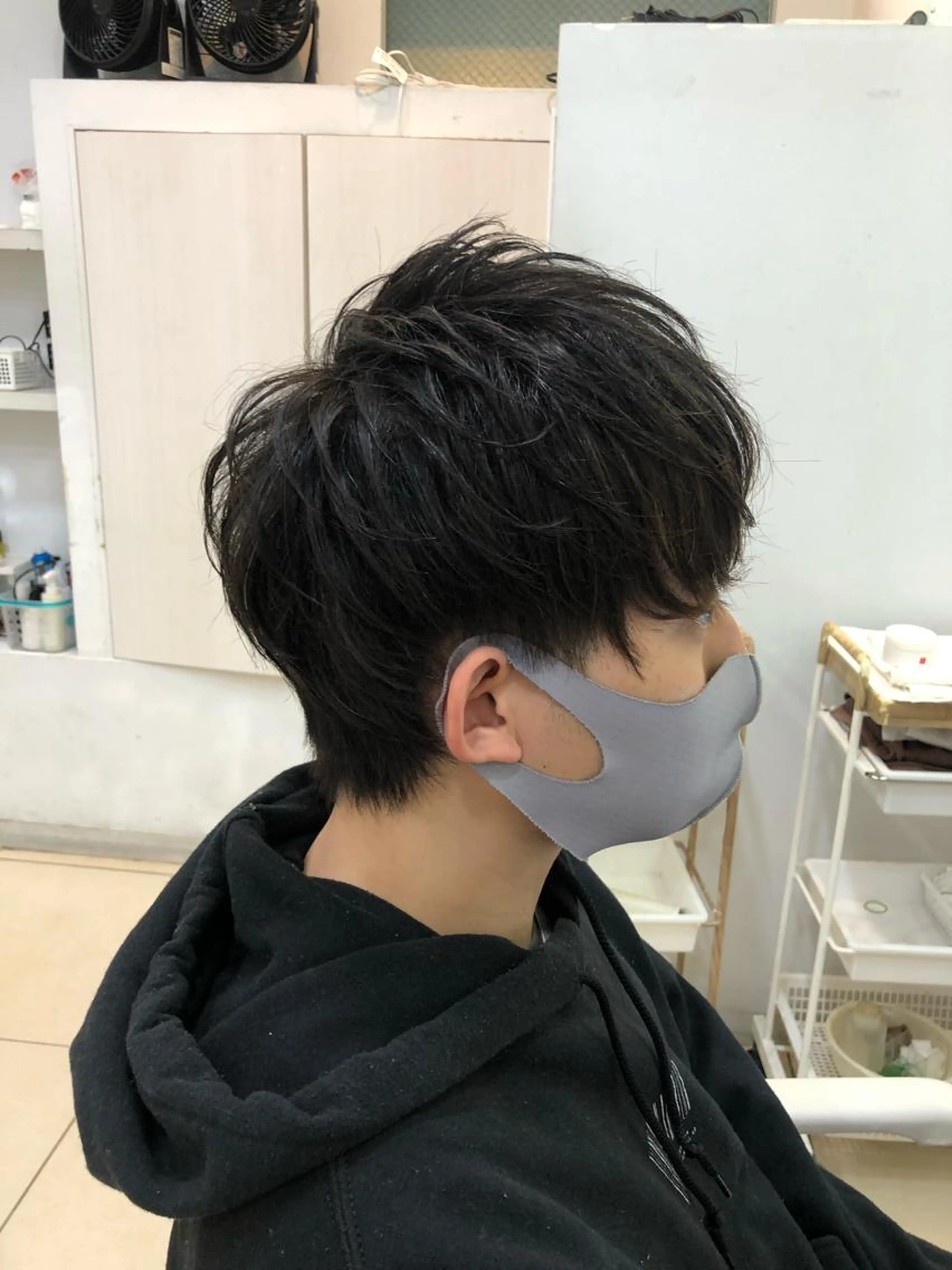【メンズ人気No.1】メンズカット✂︎¥3300#センターパート#ウルフ#束感#ナチュラルマッシュ#刈り上げ#韓国風の写真