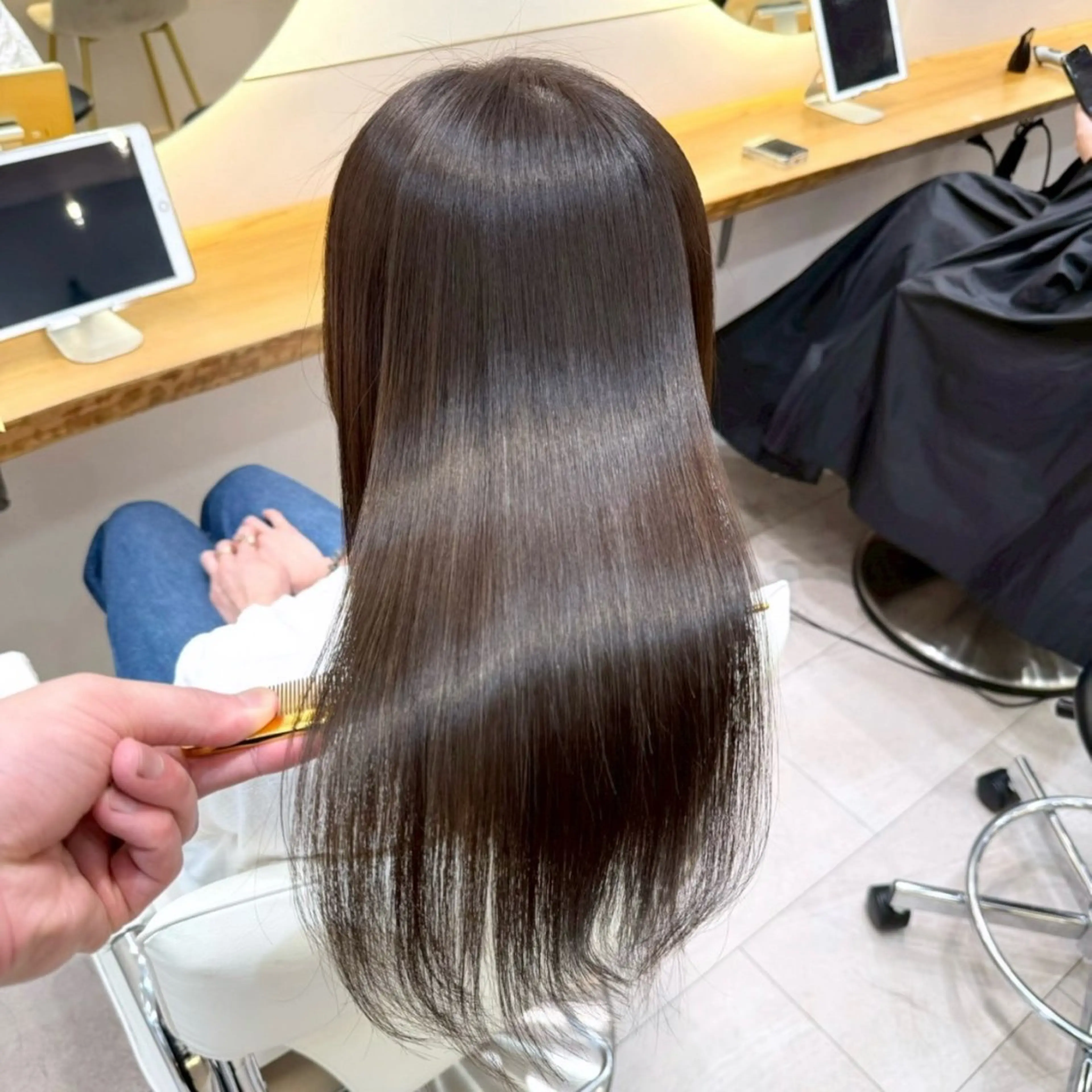 ロング 縮毛矯正 新宿/韓国ヘア kurea🎀のヘアスタイル