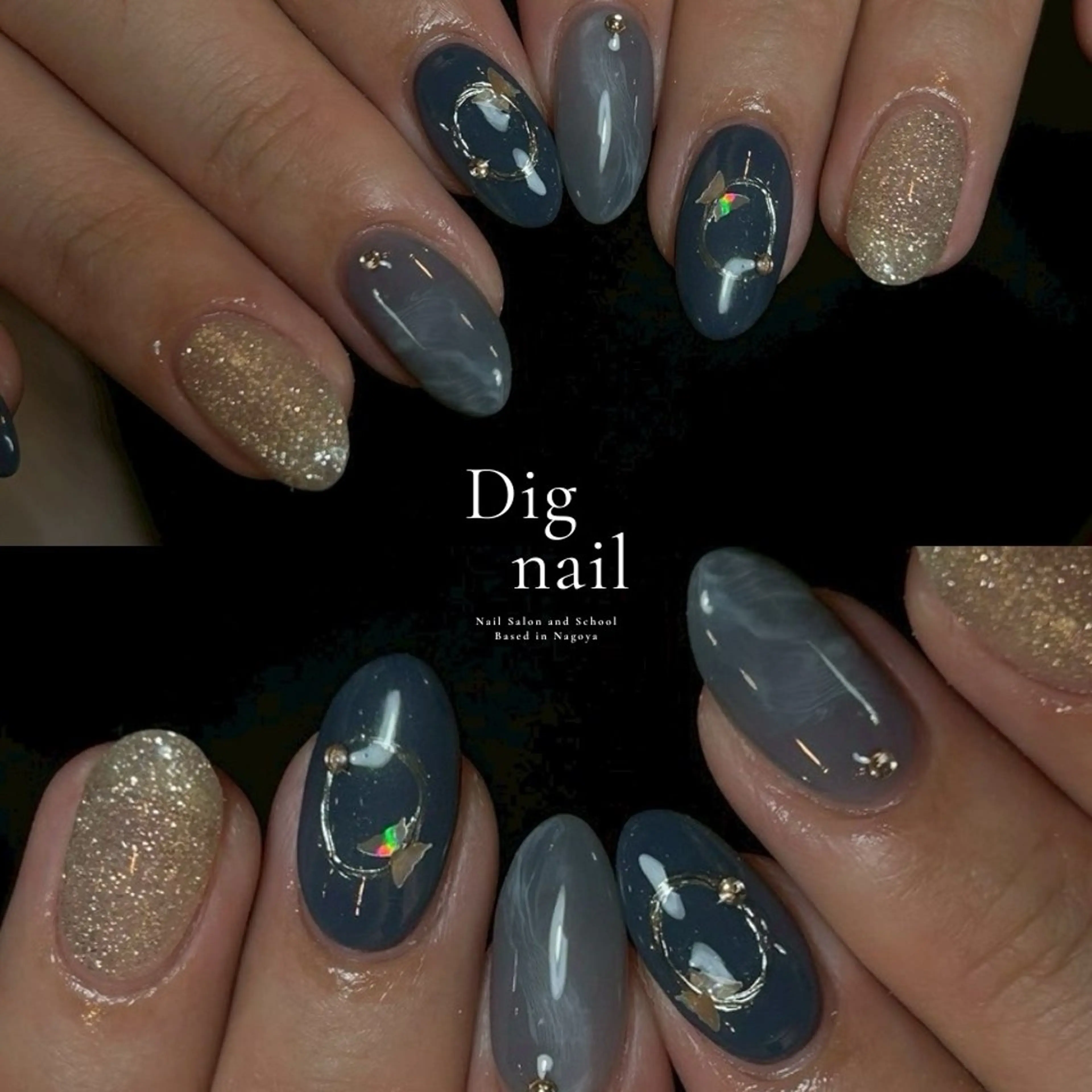 ネイル 長さ出し ジェルネイル 韓国ネイル マグネットネイル 持ち込み ハンドネイル D.d Reinaのネイルデザイン