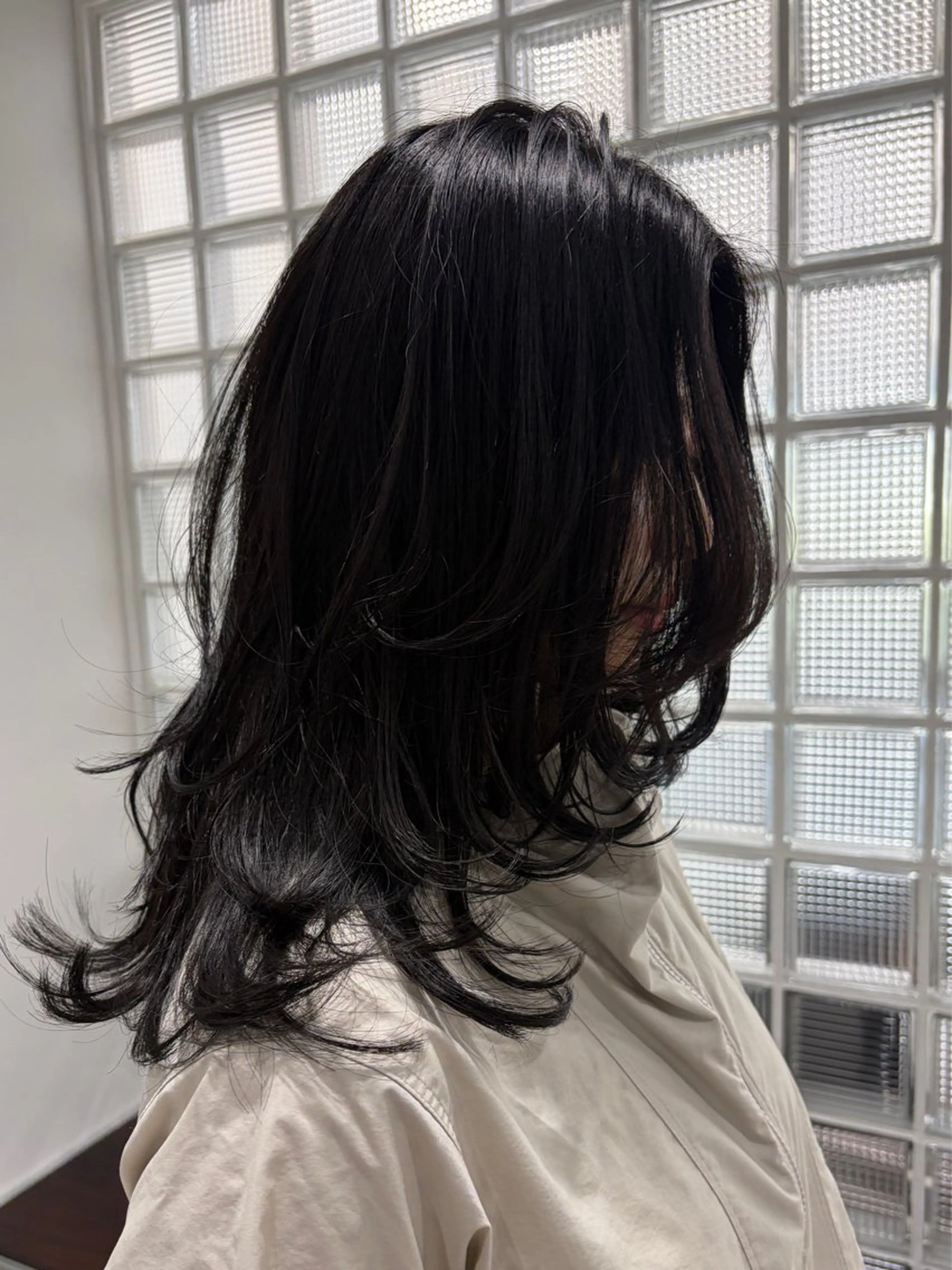 ミディアム ミディアムパーマ ハッシュカット ハイレイヤー 髪質改善 レイヤーカット カット ヘアカラー トリートメント カズキ/天神/ボブ /レイヤー/メンズのヘアスタイル