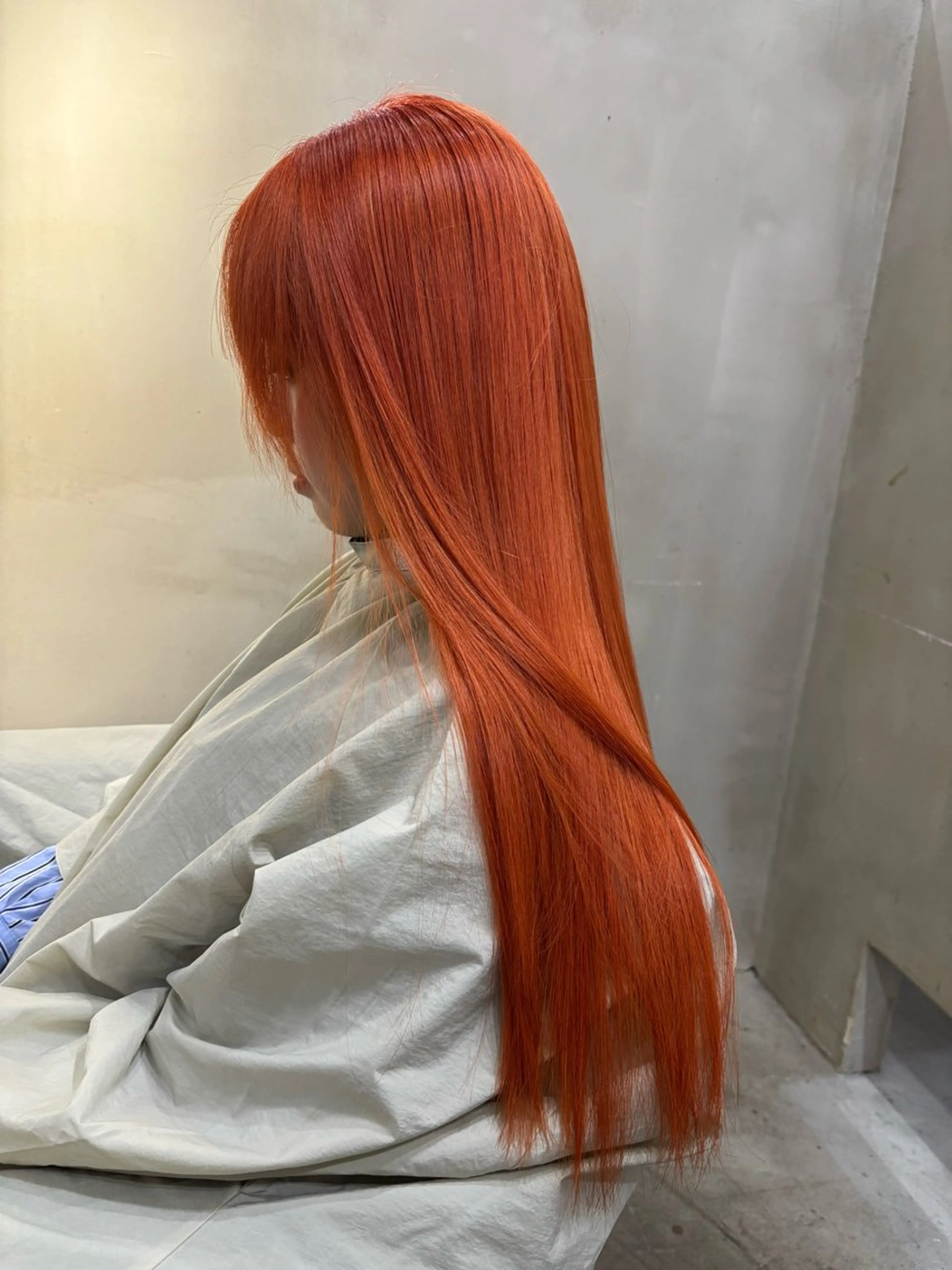 ロング カラー ブリーチ オレンジ ヘアカラー 中園康 /カラー/ブリーチのヘアスタイル