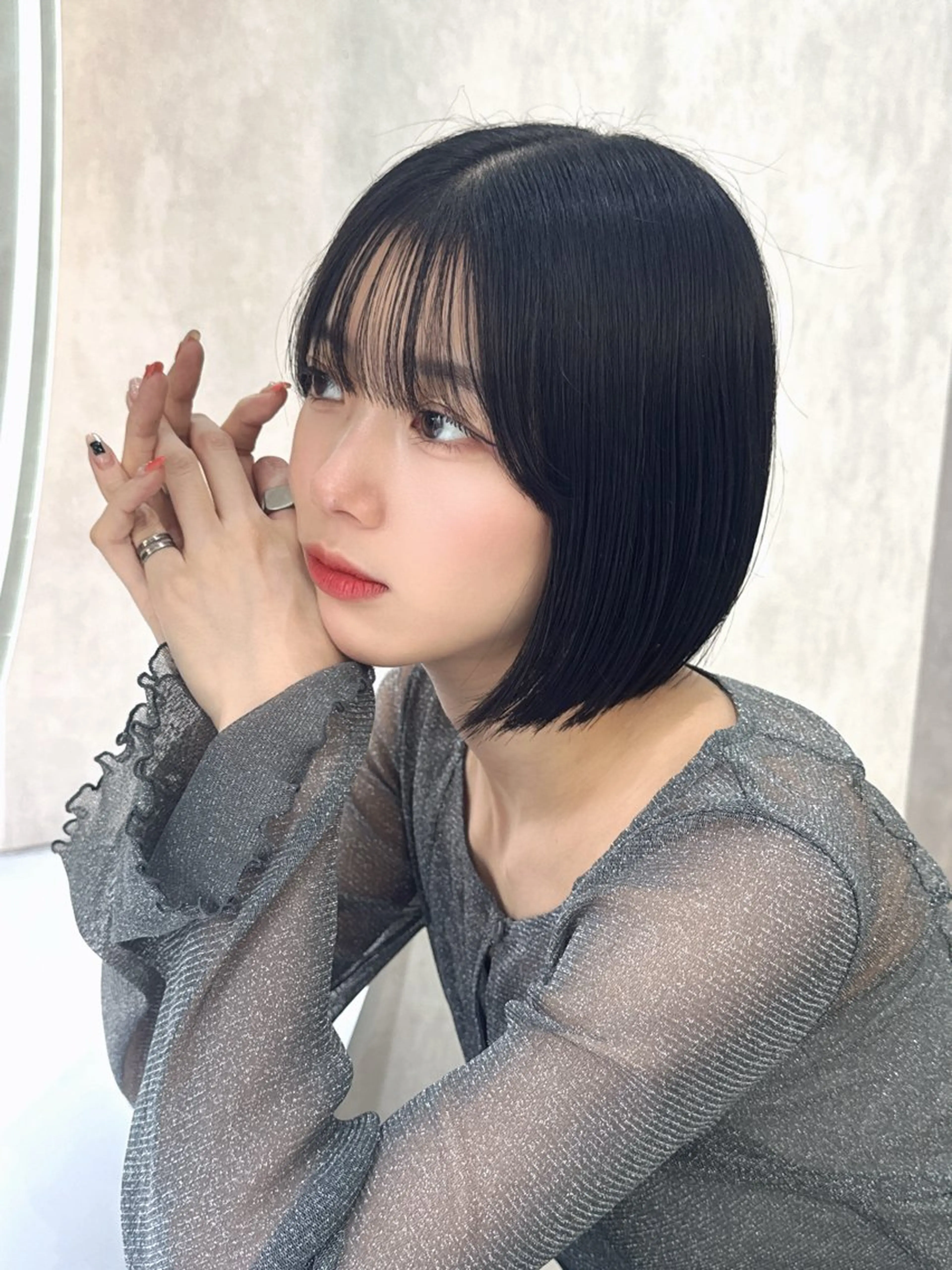 ショート カット ヘアカラー トリートメント 韓国ヘア/美髪矯正/ Haruna🦋のヘアスタイル