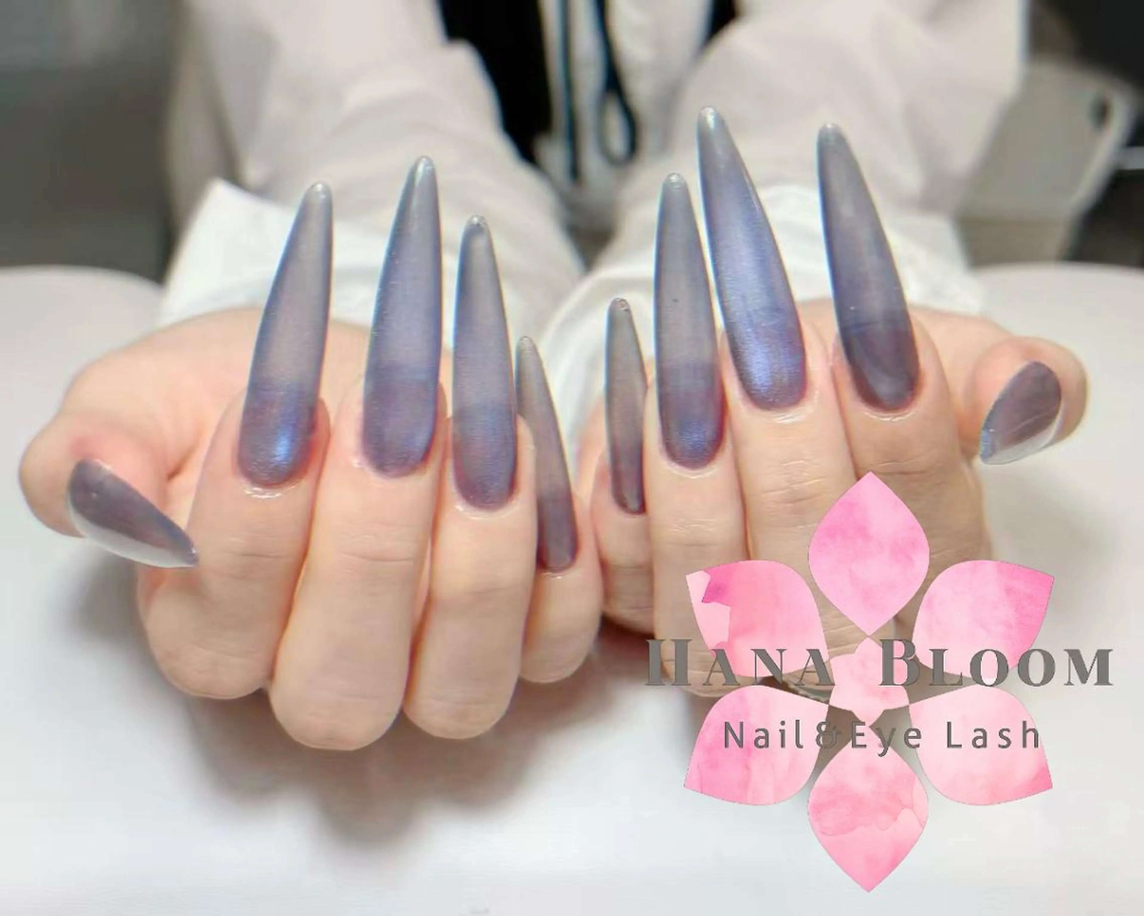 ネイル 長さ出し フレンチネイル ジェルネイル 韓国ネイル マグネットネイル Hana Bloom Nail 渋谷道玄坂のネイルデザイン