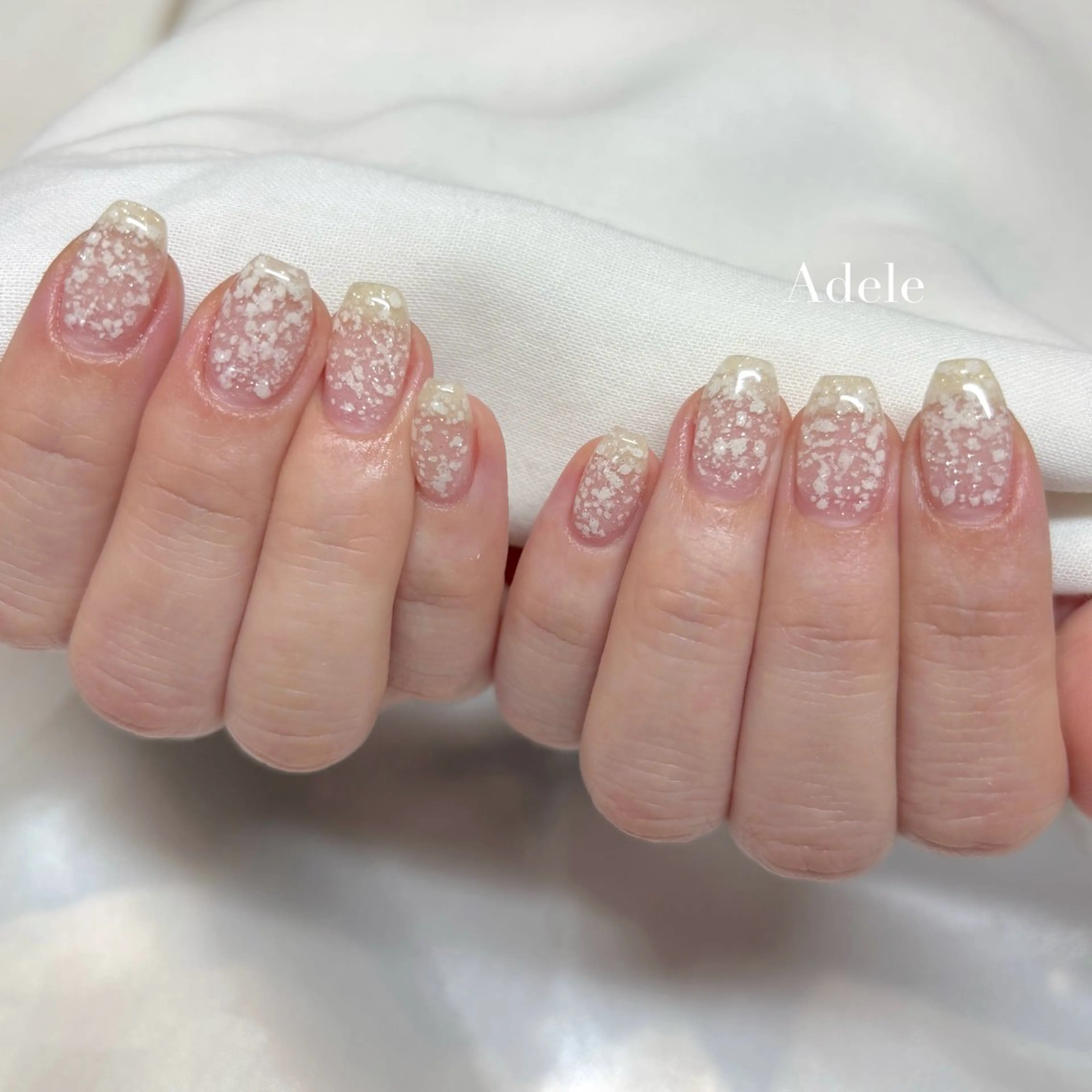 ネイル ラメ(グリッター) ワンカラーネイル ハンドネイル Adele saraのネイルデザイン