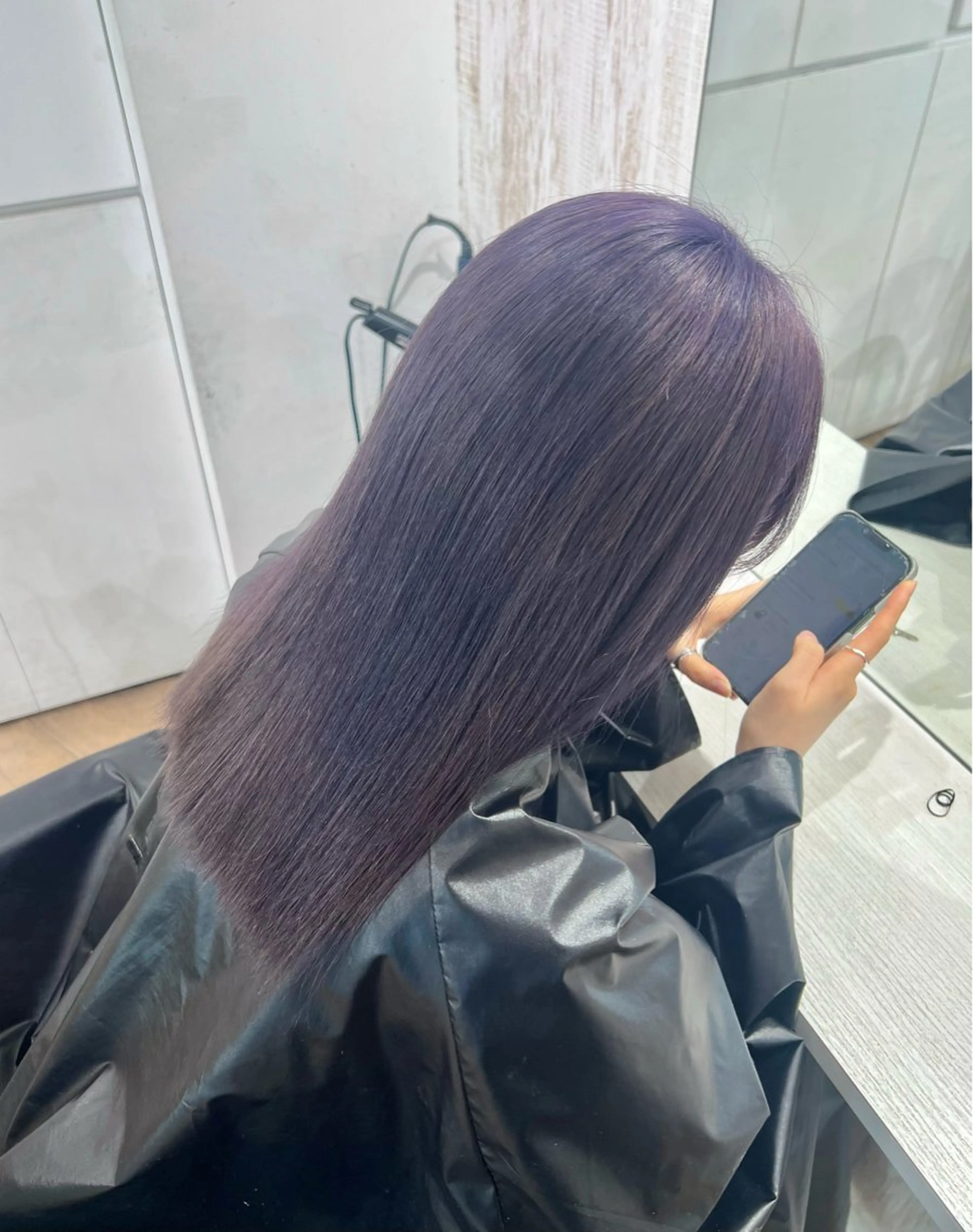 ロング カラー ブラウンカラー バイオレットカラー 立川/レイヤー/ 複雑履歴/ 西川翔真のヘアスタイル