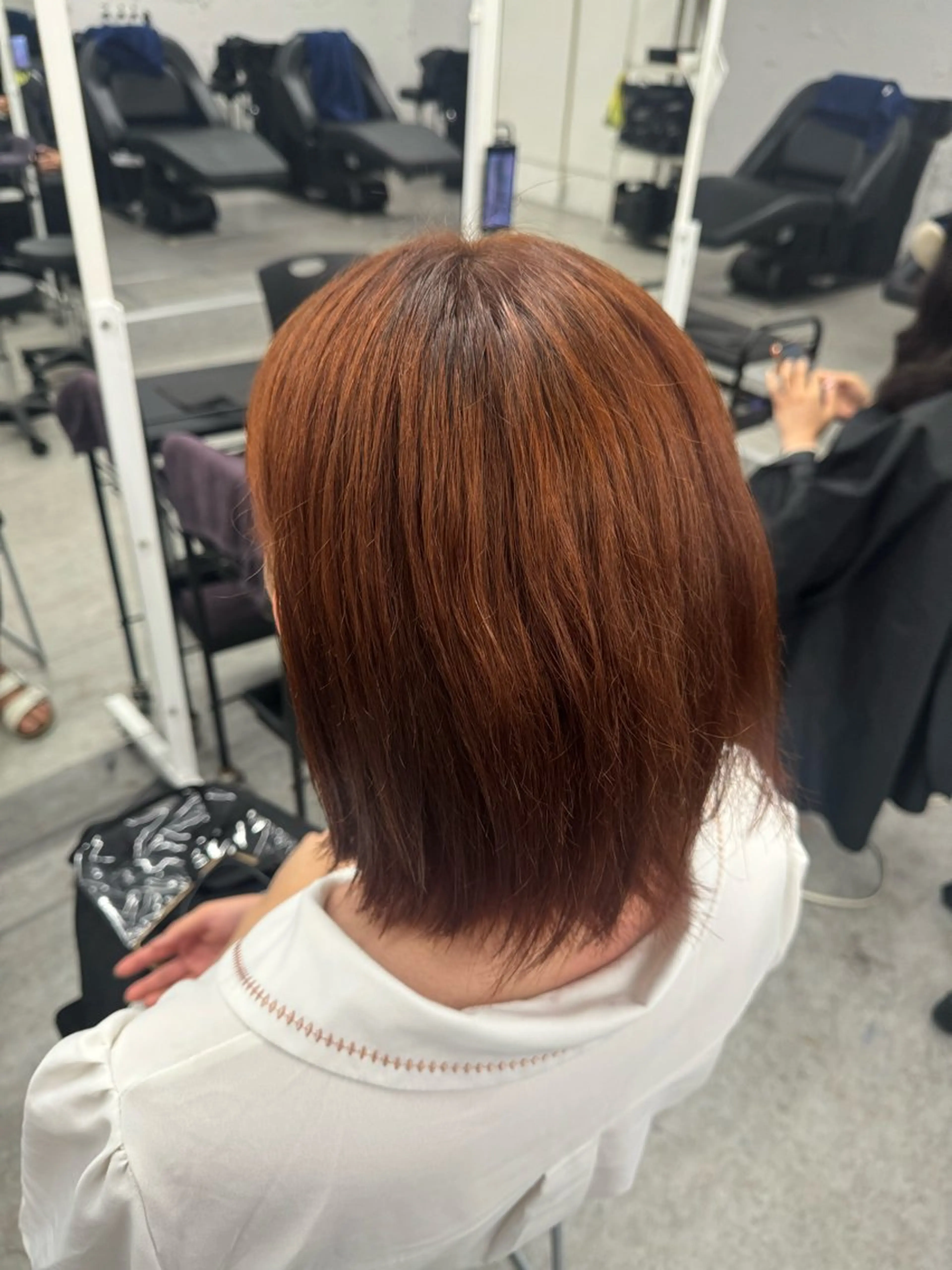 ミディアム カラー ヘアアレンジ 🥀レイヤー×ハイト ーントレンドヘア🥀のヘアスタイル