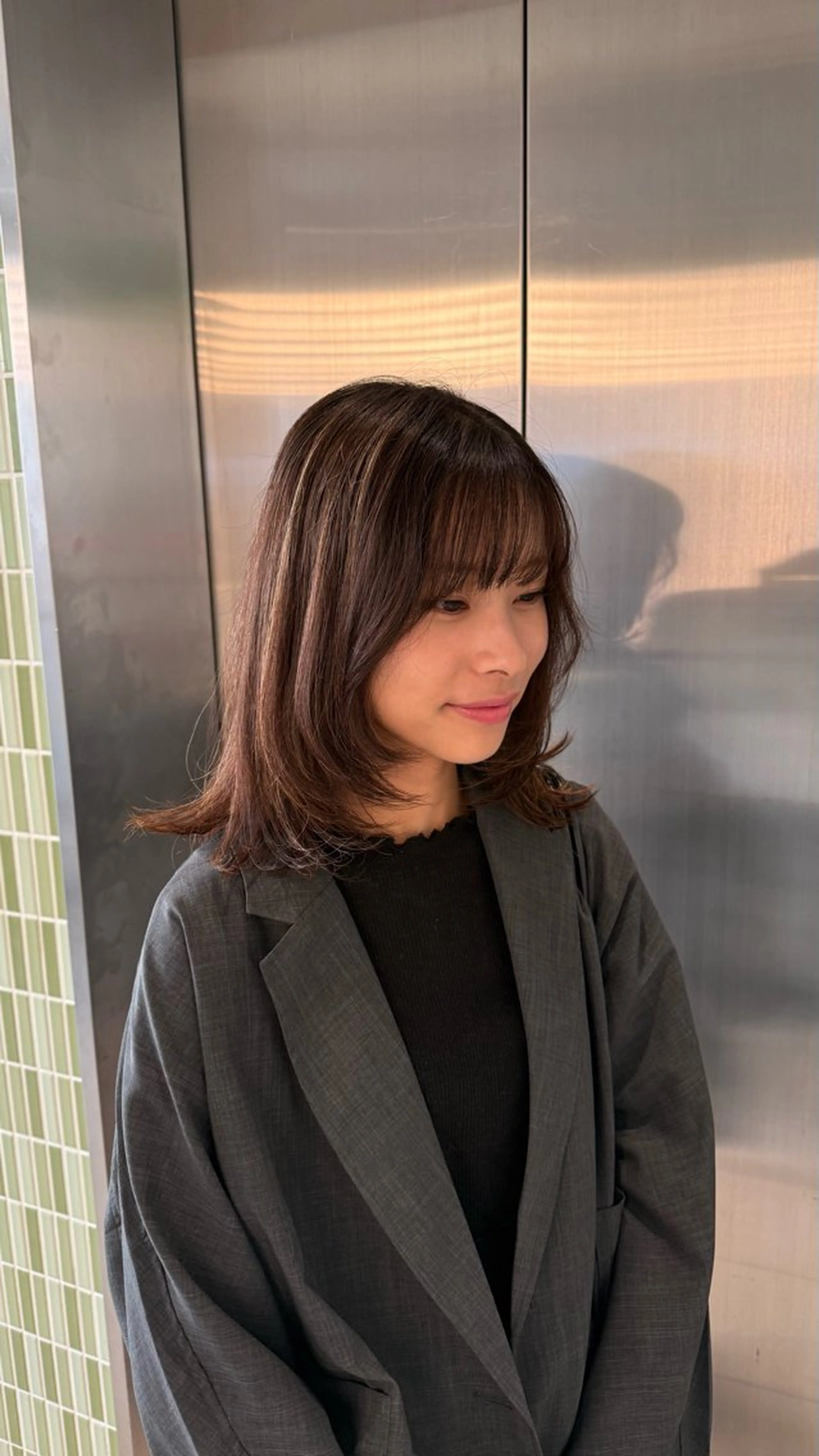 セミロング RUKA👱🏻 メンズカットパーマのヘアスタイル