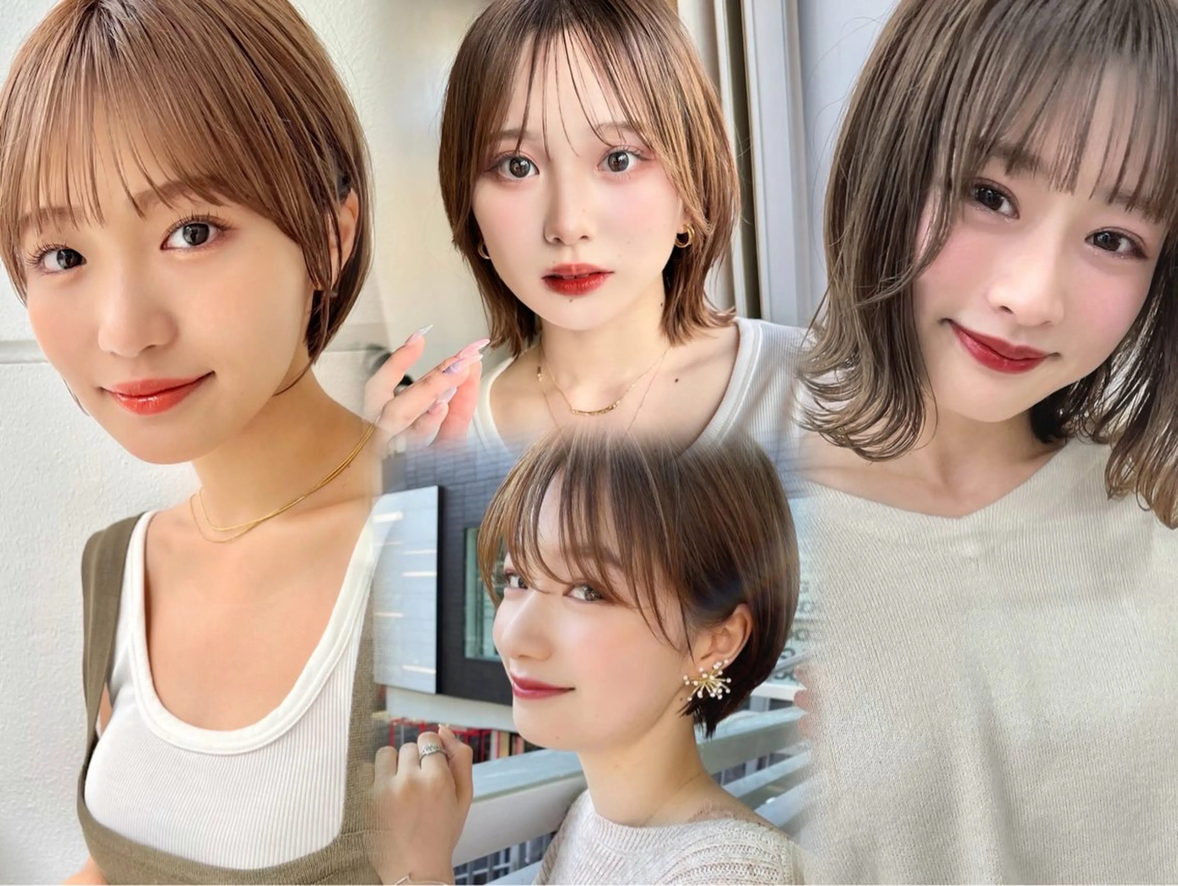 ショート カット ヘアカラー トリートメント じょー／ボブ カット/白髪ぼかしのヘアスタイル