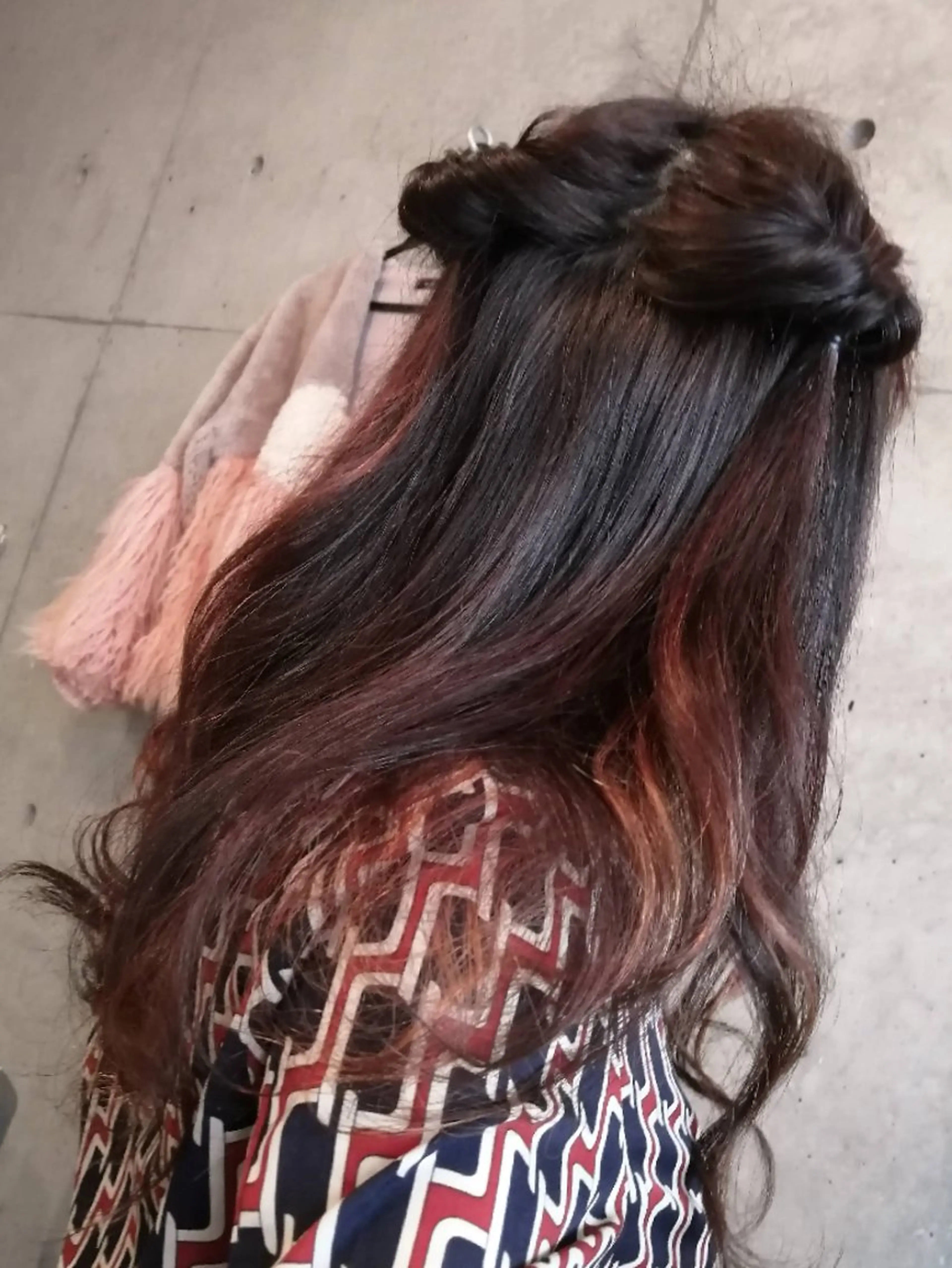 ロング ヘアアレンジ ハーフアップ Fucai tomocoのヘアスタイル