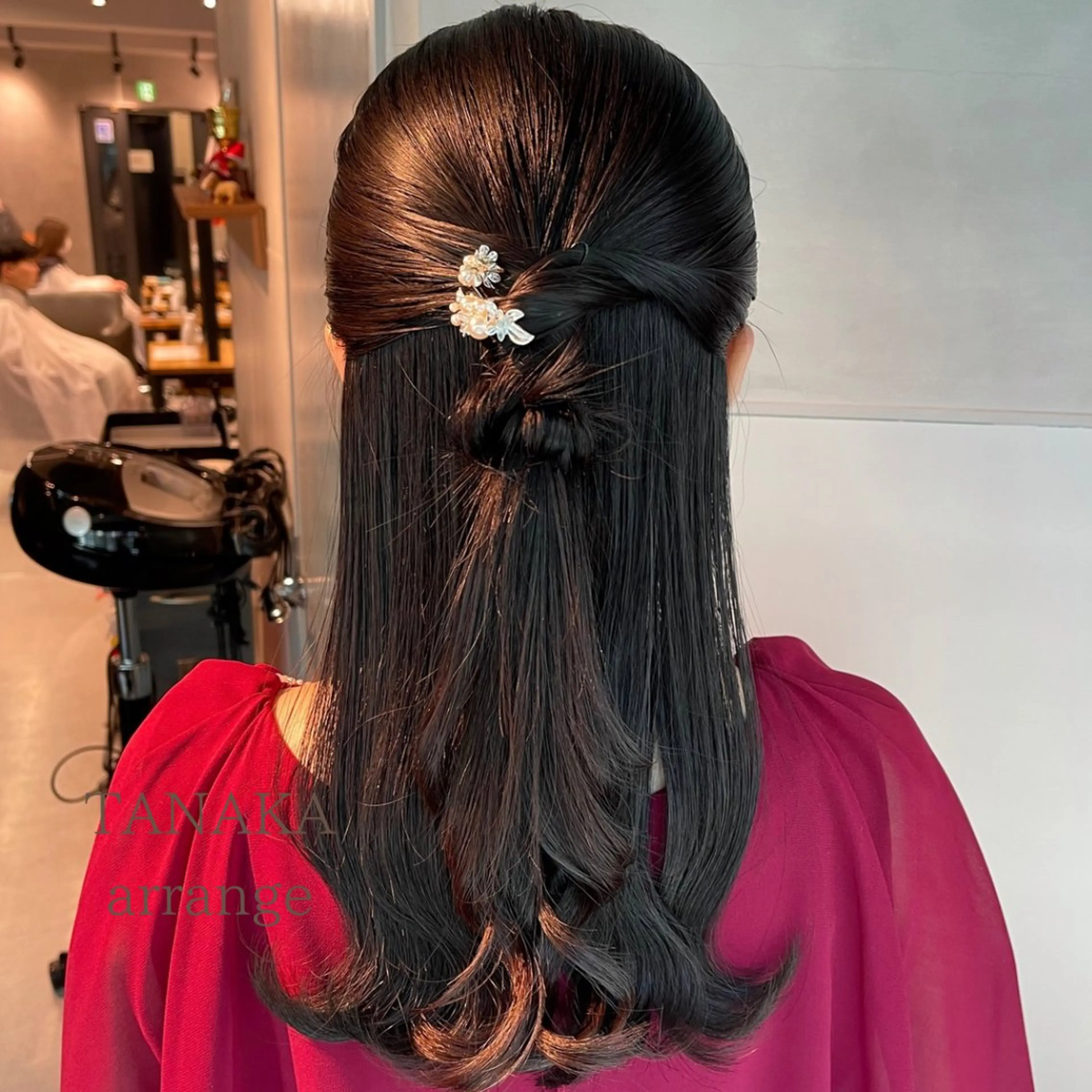 ヘアアレンジ ポニーテール 結婚式・ブライダル 卒業式のヘアスタイル ヘアセット charm《銀座》 ヘアセット/縮毛矯正のヘアスタイル