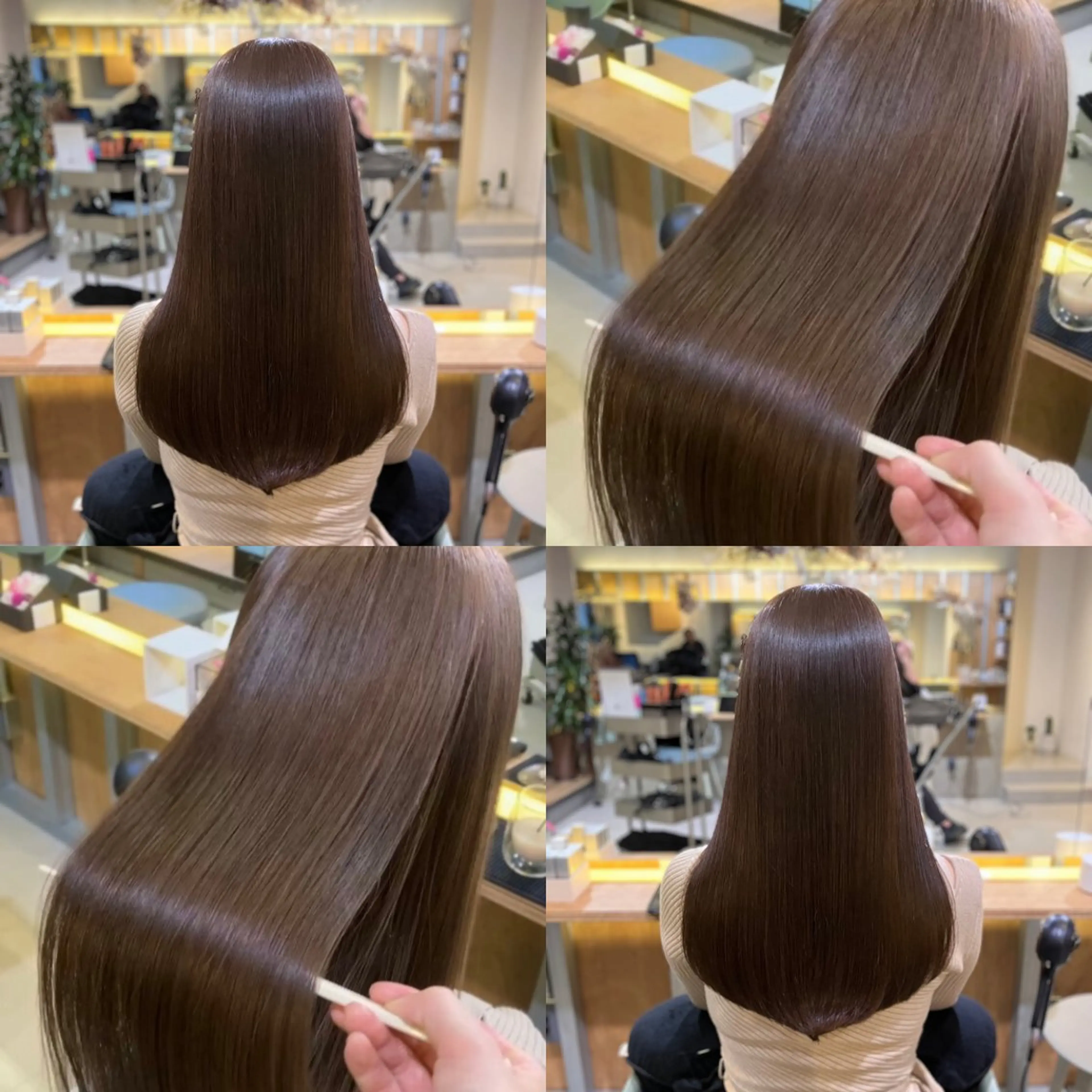ロング カラー グレージュ カット ヘアカラー トリートメント 髪質改善/艶髪/矯正 ヘアアレンジ/西梅田のヘアスタイル