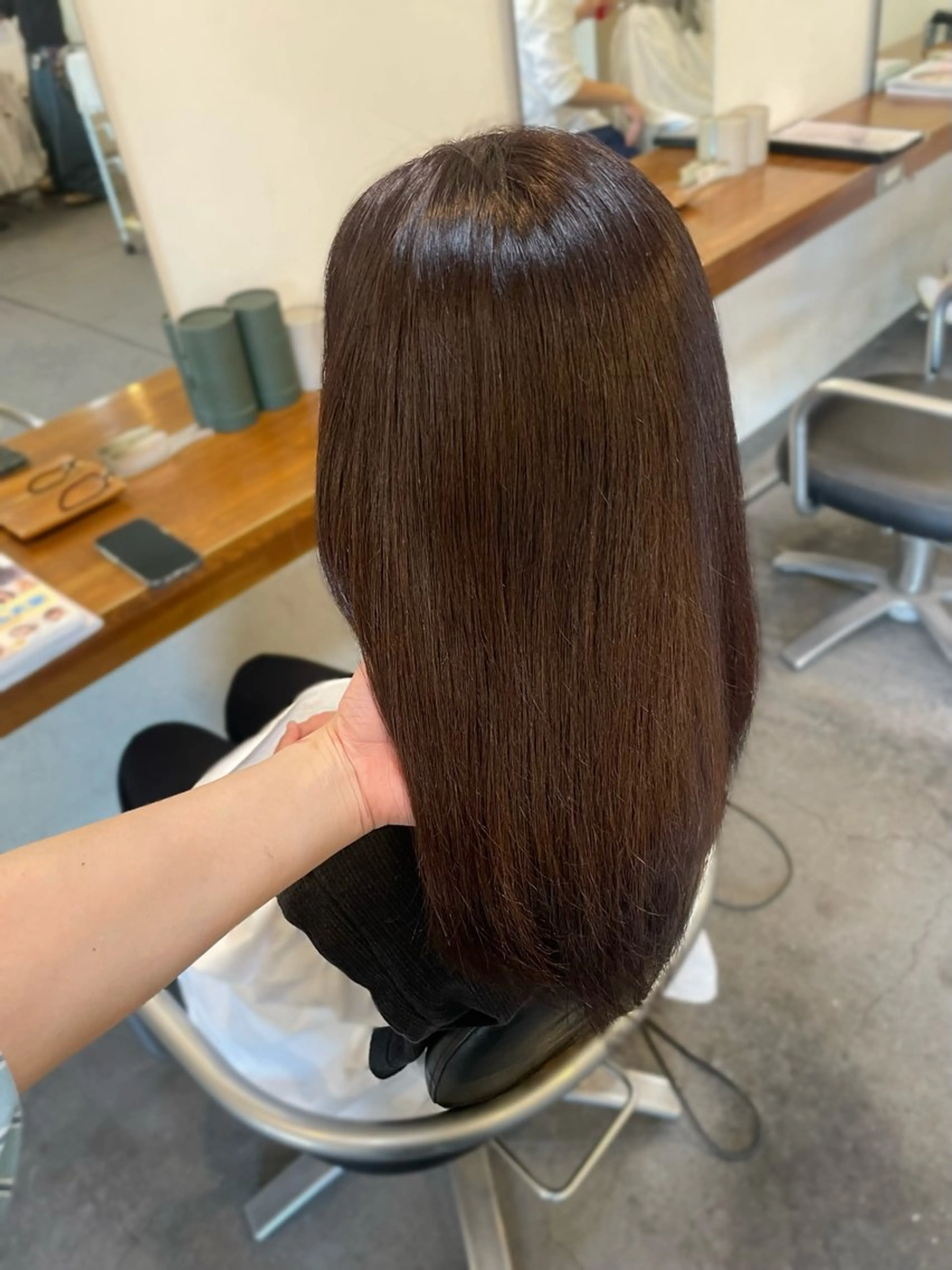 ミディアム カラー ブラウンカラー チョコレートブラウン カット ヘアカラー 愛華 【geep】のヘアスタイル