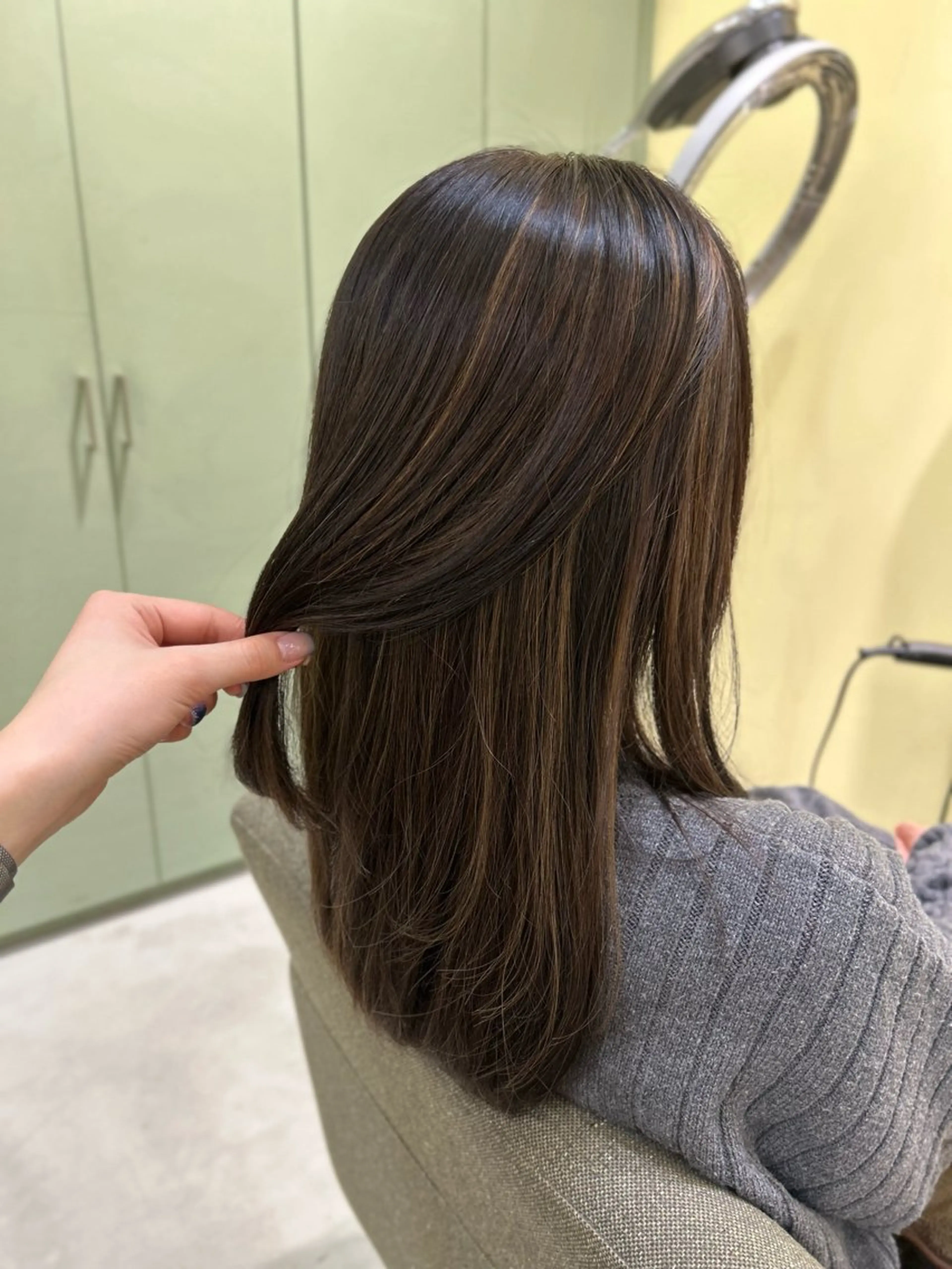 カラー ハイライトカラー 一條 乃亜のヘアスタイル