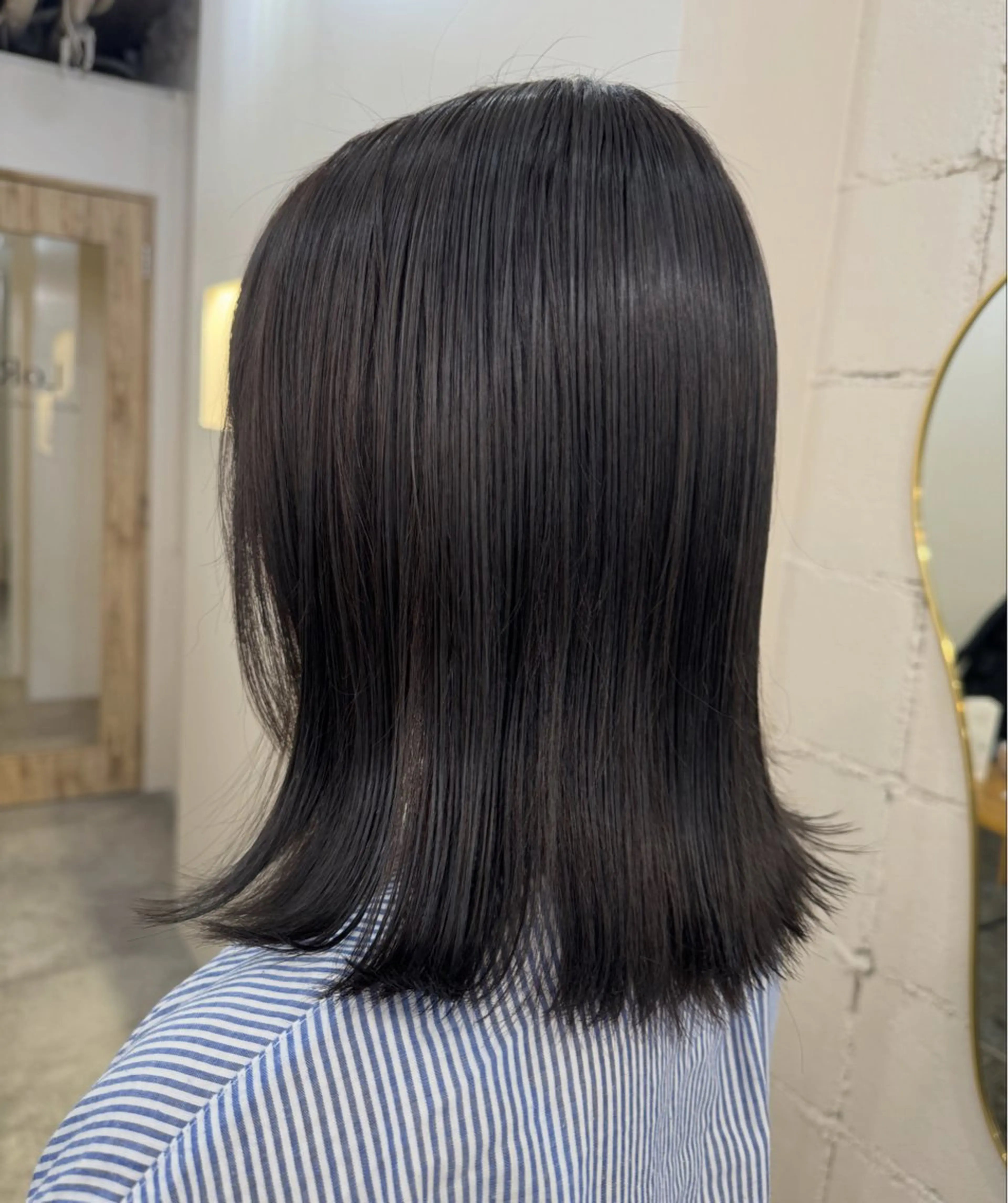 ミディアム 髪質改善 カット ヘアカラー LoRE hair 四条河原町　西尾友里のヘアスタイル