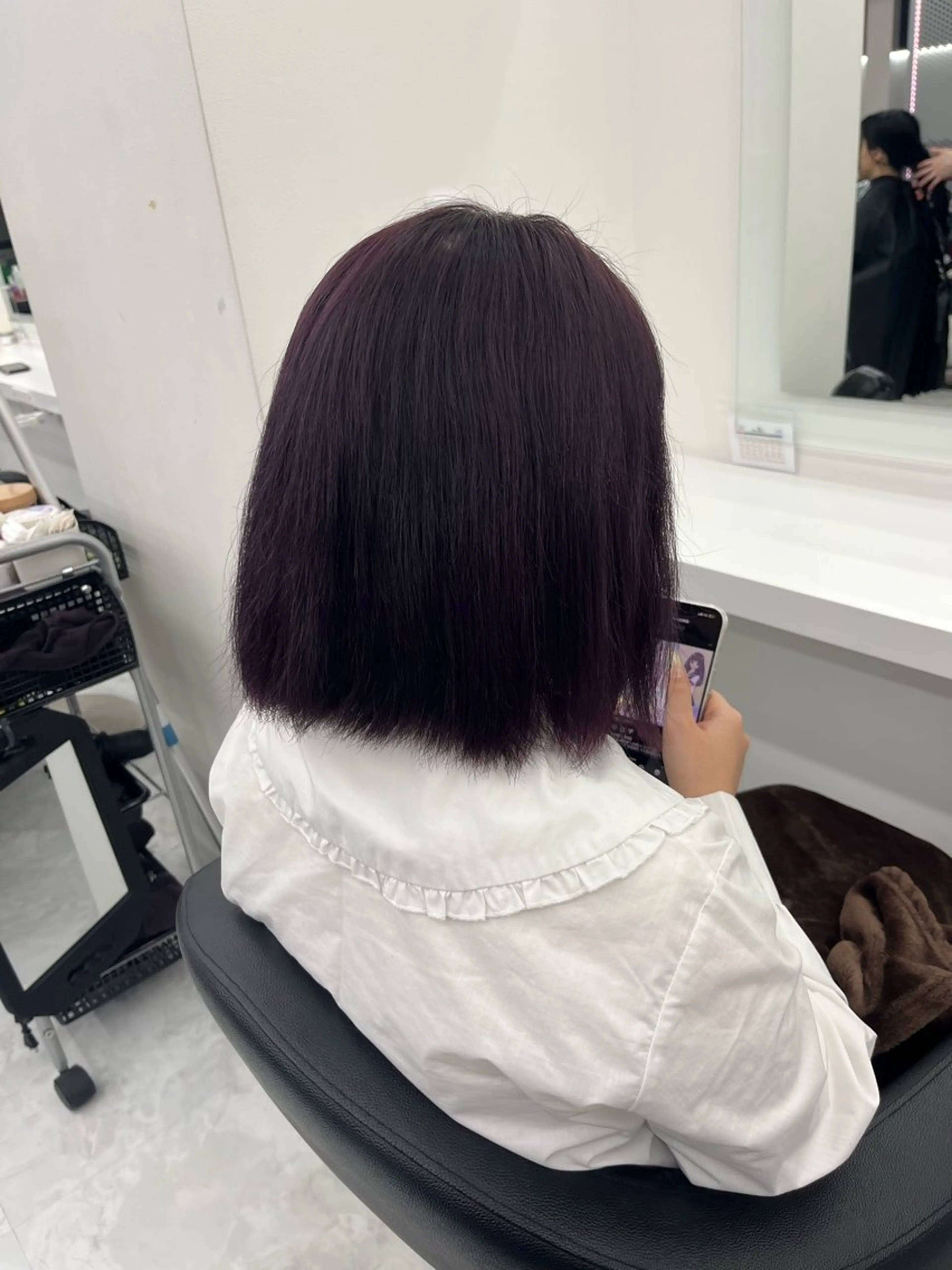 ショート カラー 黒髪 ラベンダーカラー 💖トレンド春夏 カラー💖FUTAのヘアスタイル