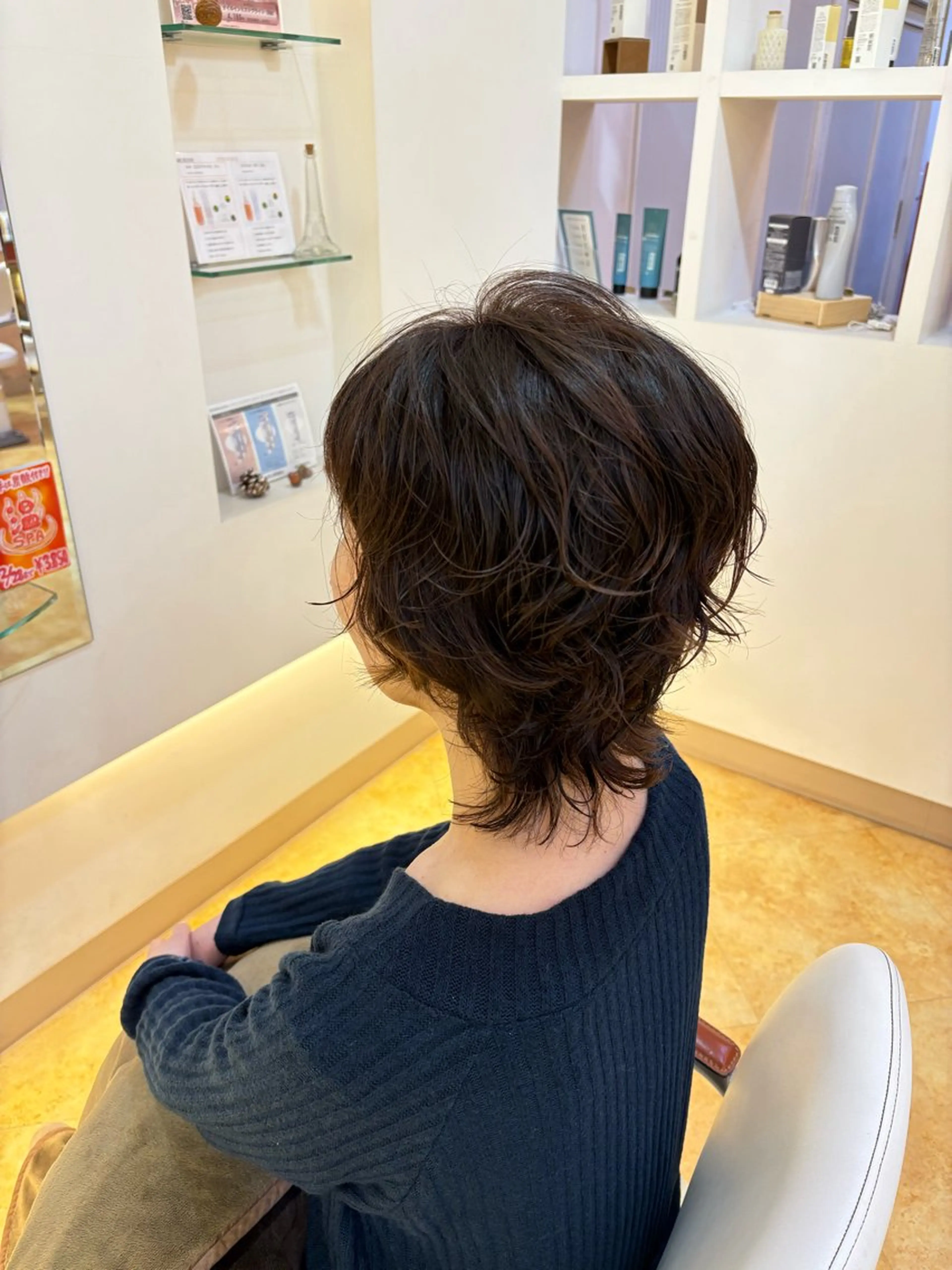 ミディアム ミディアムパーマ ウルフカット 韓国風ヘア🤍/頭皮 ケア🫧　Chikaのヘアスタイル