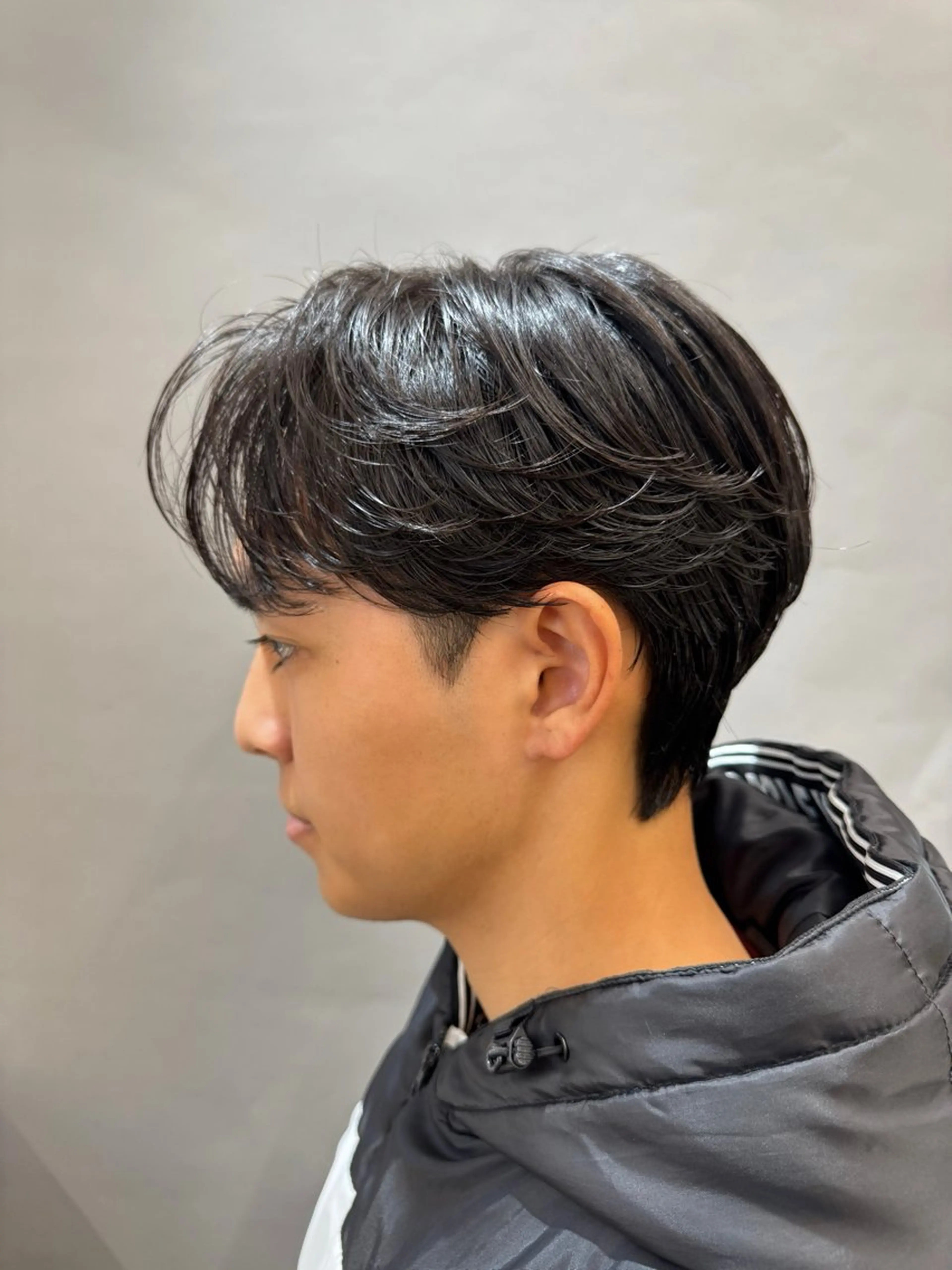 ショート パーマ メンズ センターパート メンズパーマ ニュアンスパーマ 横浜/レイヤー/ カネコのヘアスタイル