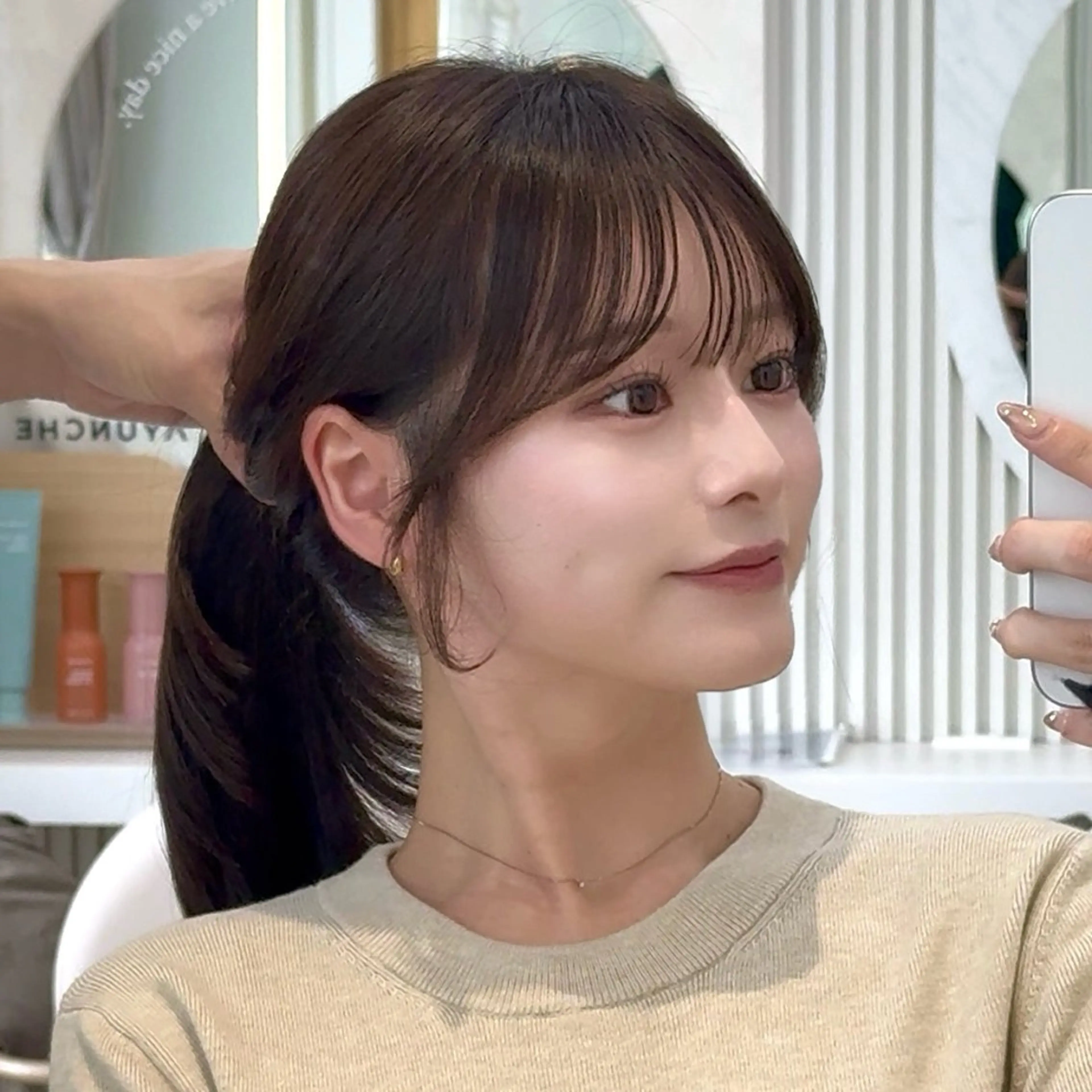 セミロング カット トリートメント 似合わせレイヤー/ 透明感カラーのヘアスタイル