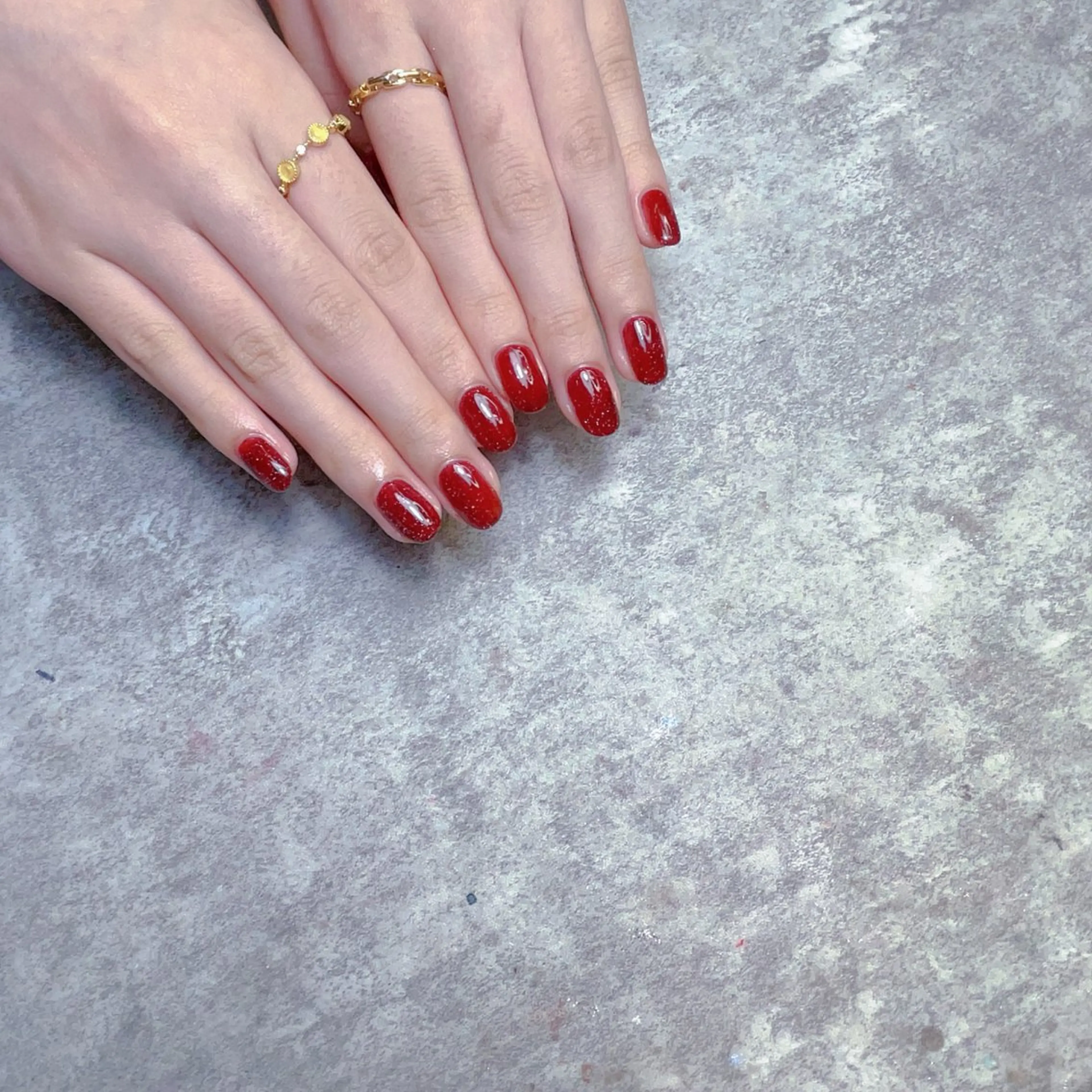 ミディアム めぐみのネイルサロン スタッフ練習のネイルデザイン