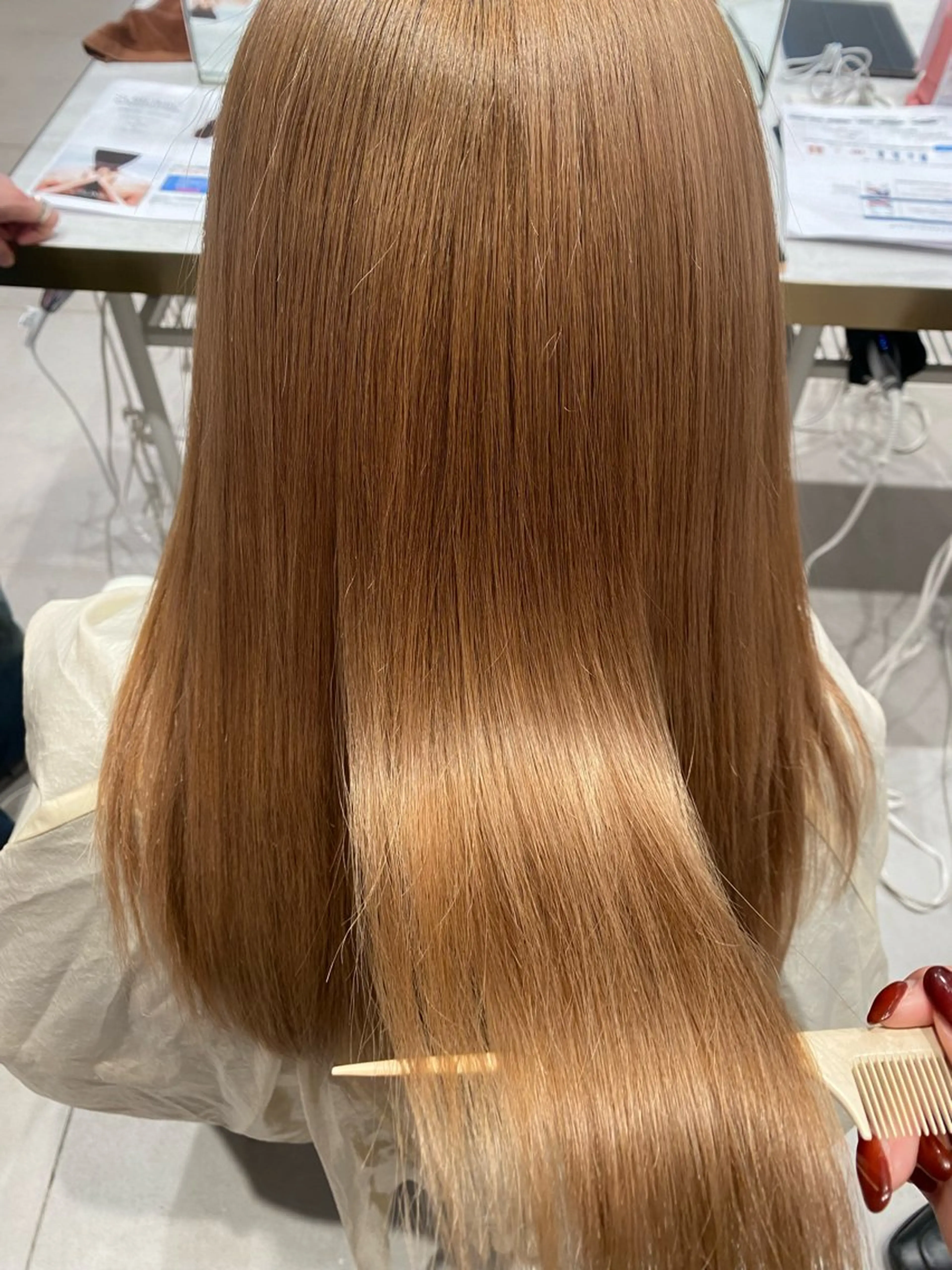 セミロング カラー パーマ ヘアアレンジ ブリーチ レイヤーカット トリートメント カット ヘアカラー トリートメント 小野寺瑞希 /最小顔カットのヘアスタイル
