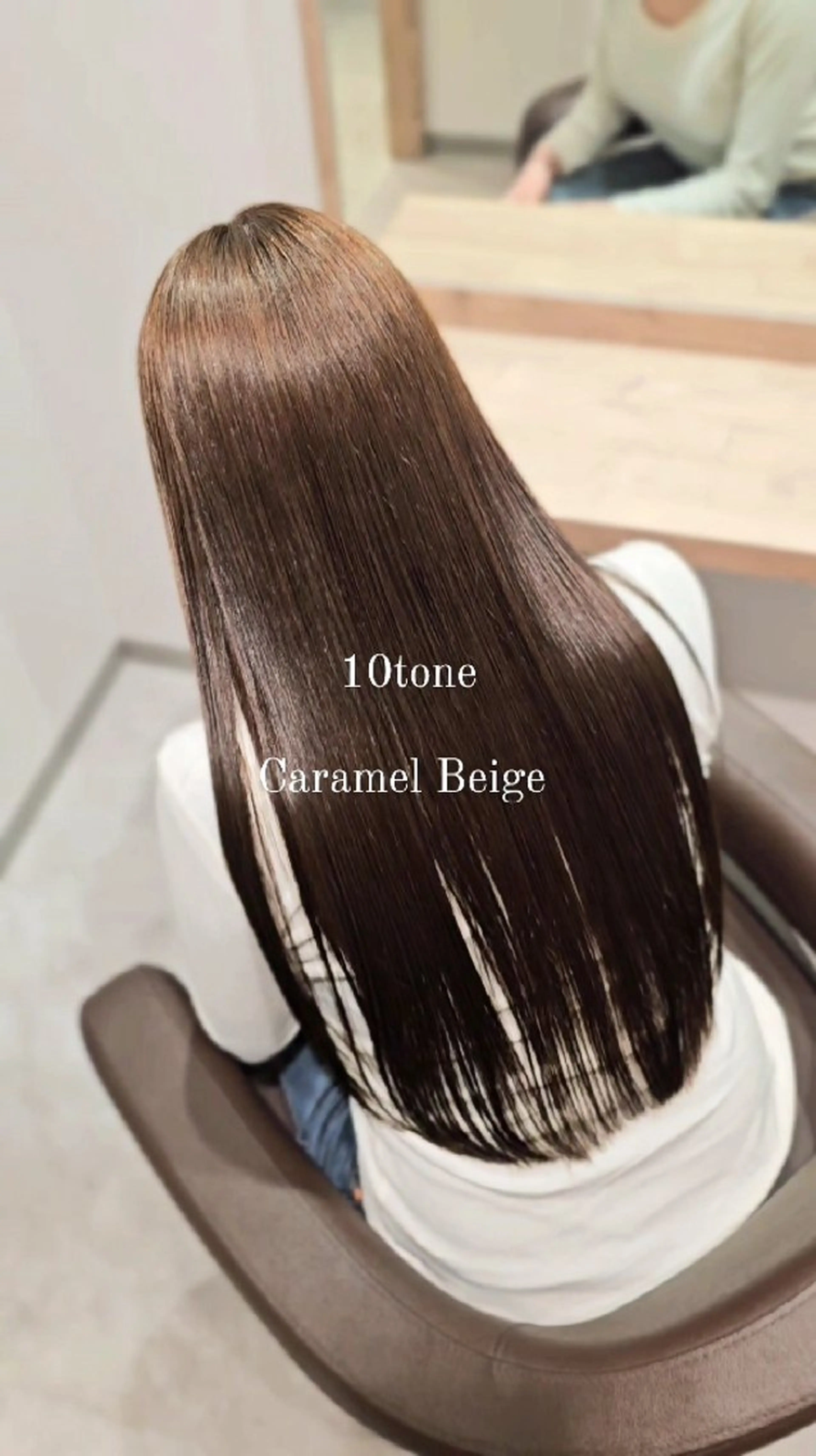 ロング カラー ベージュカラー グレージュ カット ヘアカラー トリートメント 縮毛矯正をしている人 のためのカラーのヘアスタイル