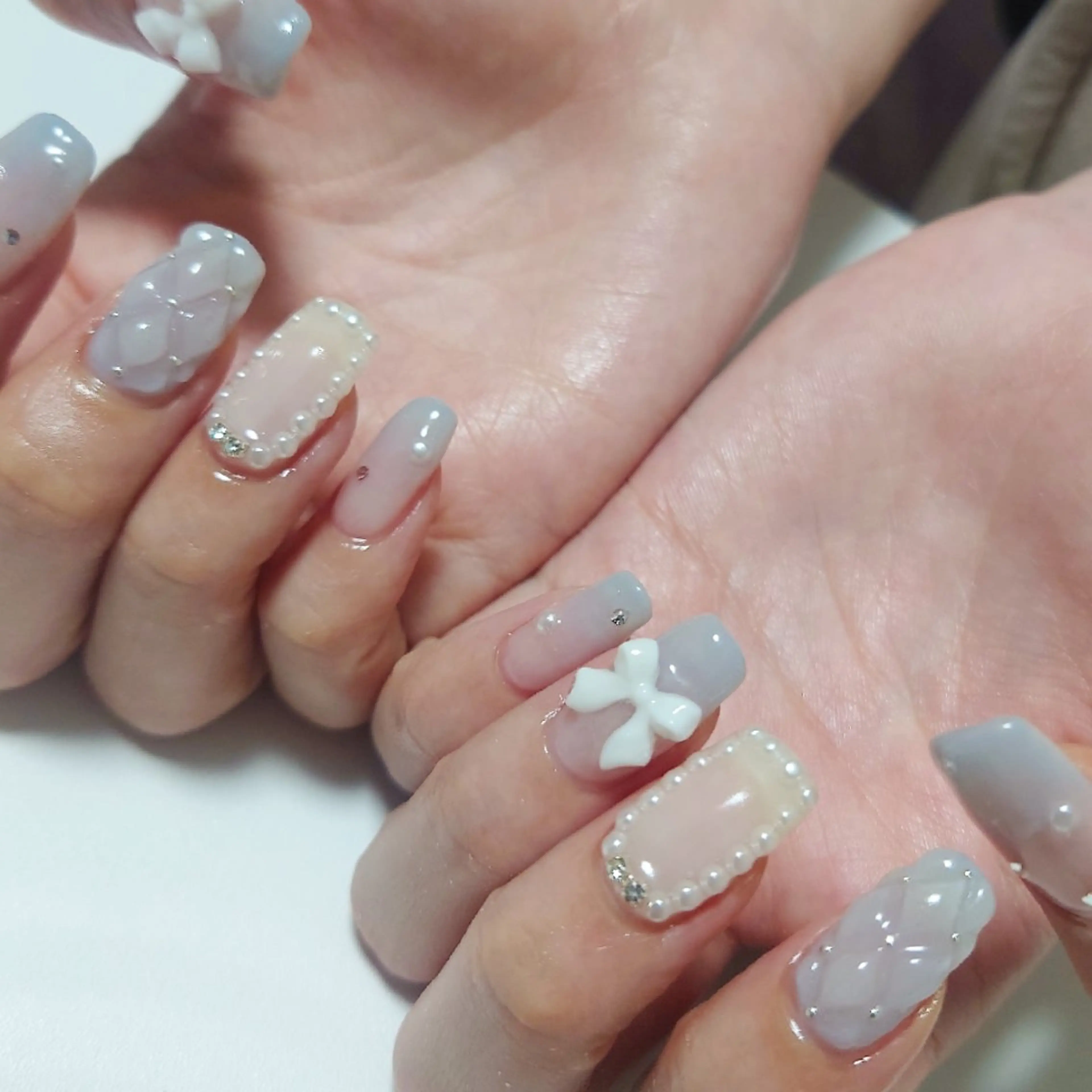 ネイル リボン ハンドネイル NailSalon Kotillのネイルデザイン