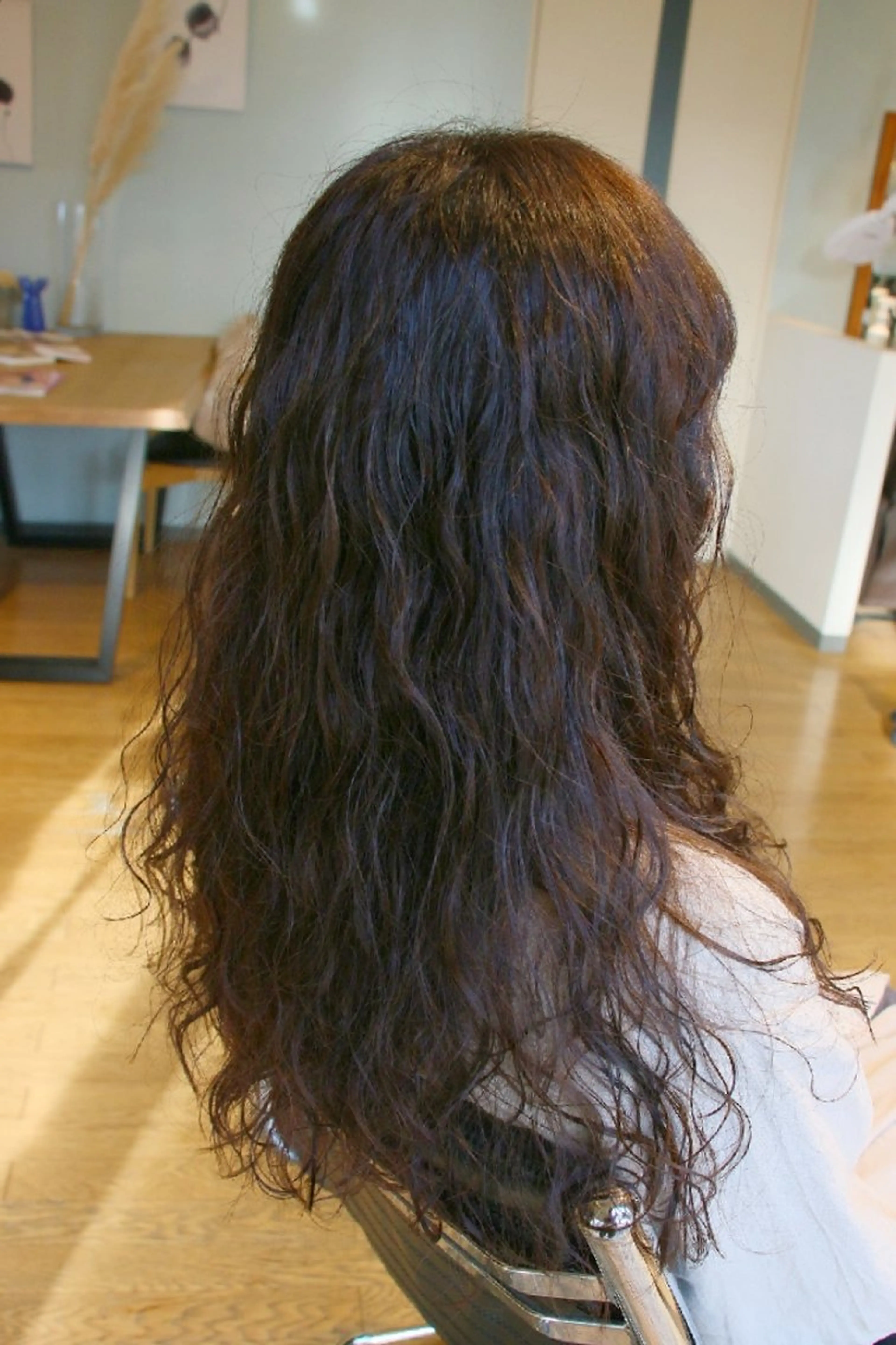 ロング カラー パーマ フジタミキ ✨メテオ TR、ヘッドスパのヘアスタイル