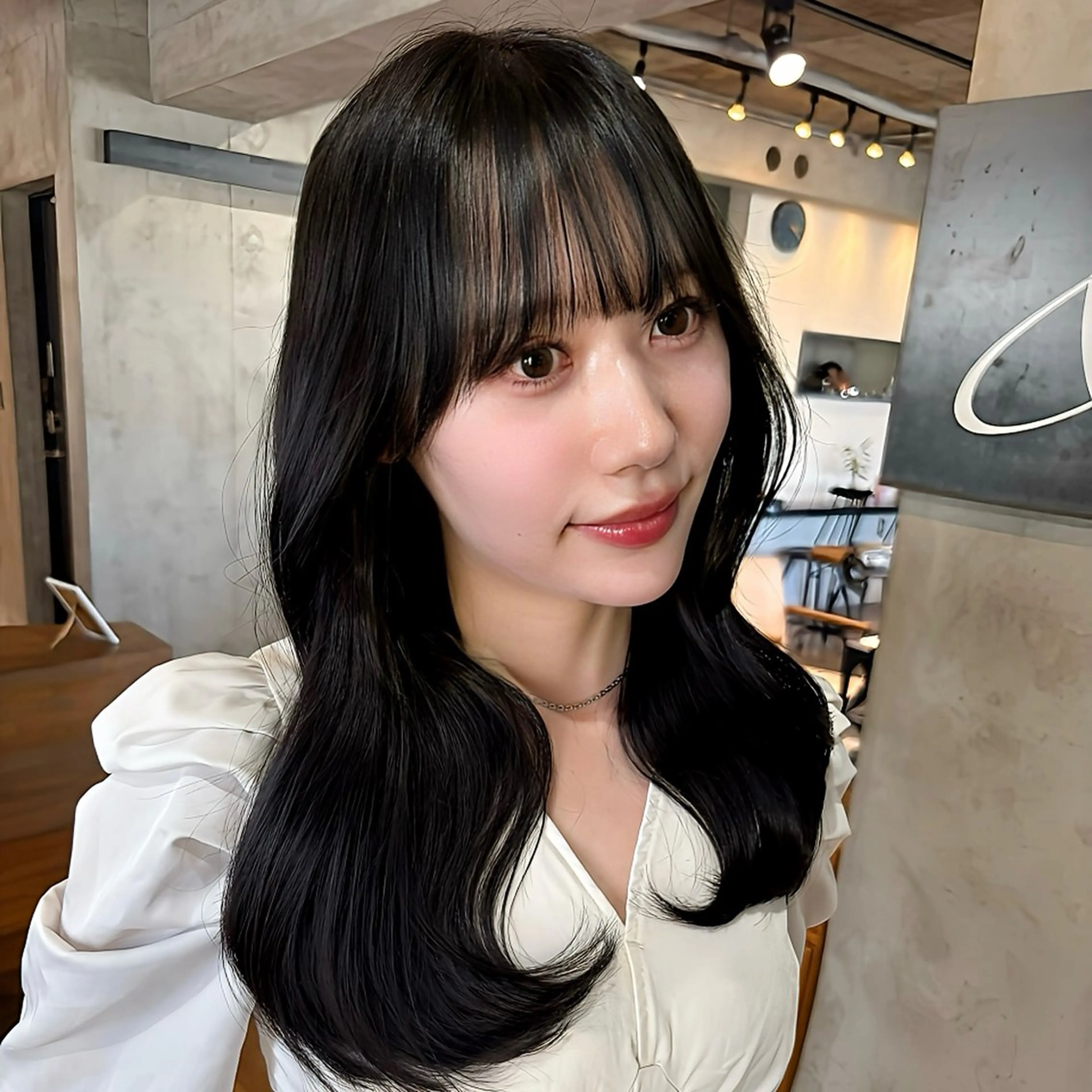 セミロング カラー 💖韓国風艶髪ヘア 💖EREN🦋のヘアスタイル