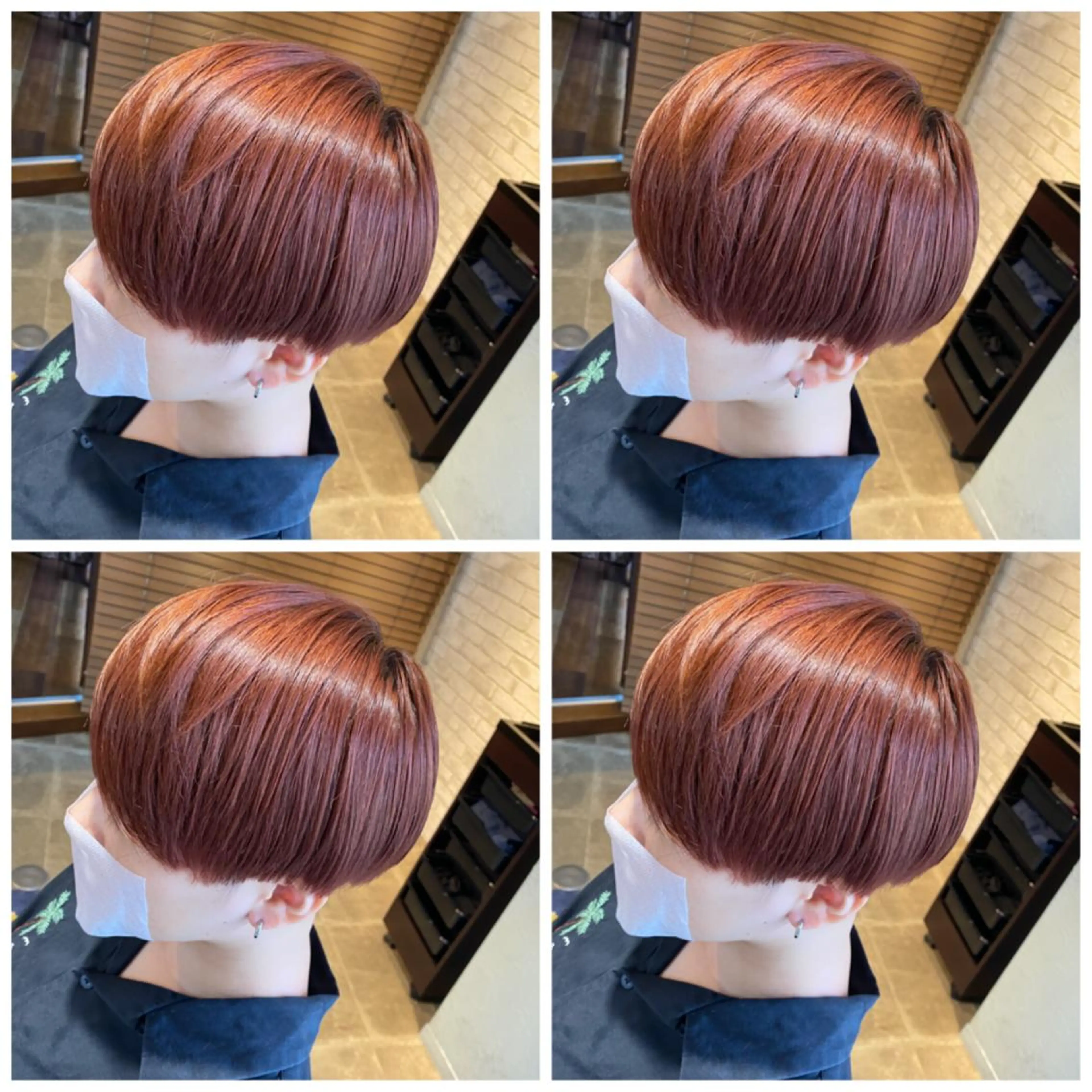 カラー オレンジ オレンジピンク ピンクカラー カット 縮毛矯正 トリートメント 🐻結んで可愛い hair EMI🐻のヘアスタイル