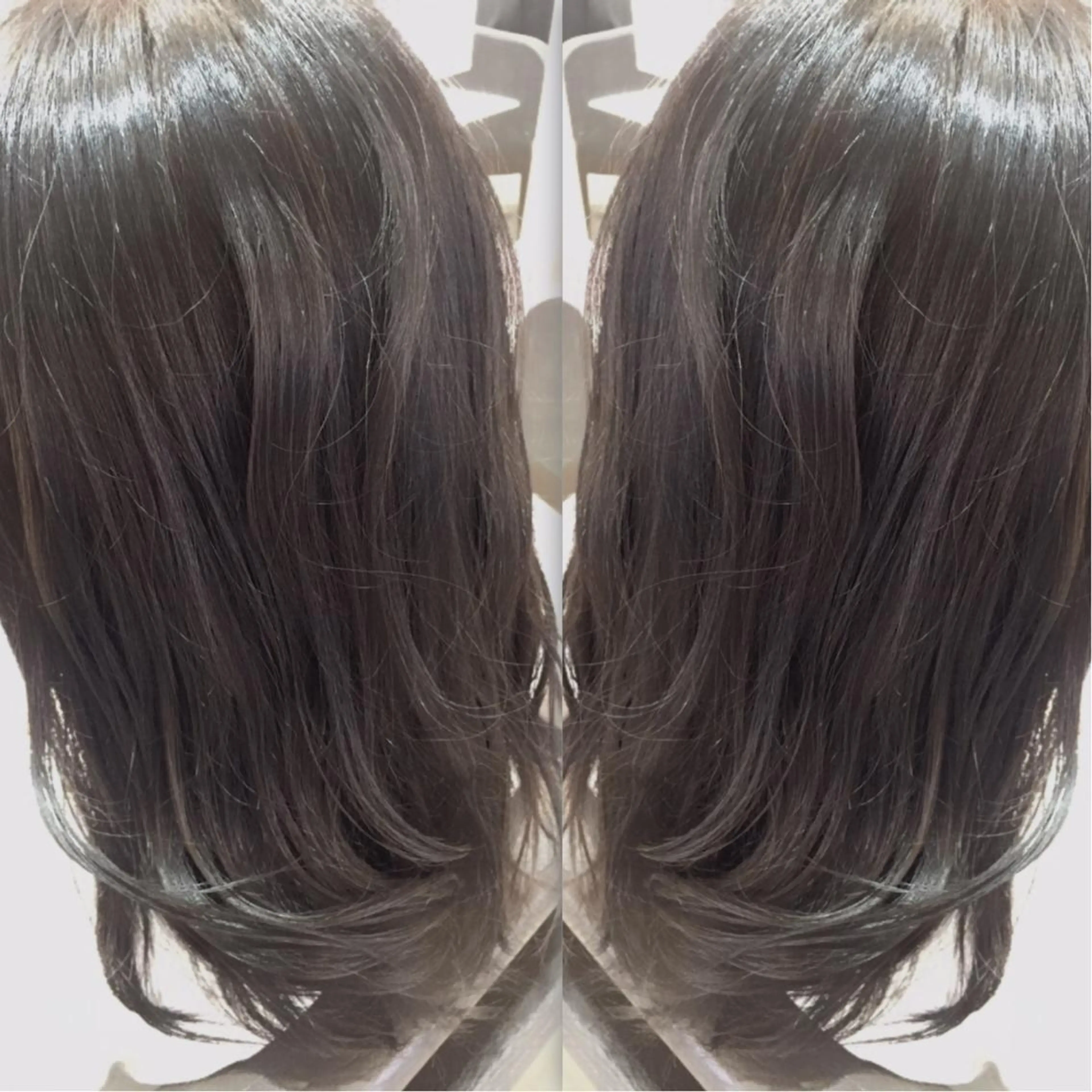 ロング カラー 黒髪 透明感カラー ナチュラルブラック 髪質改善/痛ませ ないカラー/西村航大のヘアスタイル