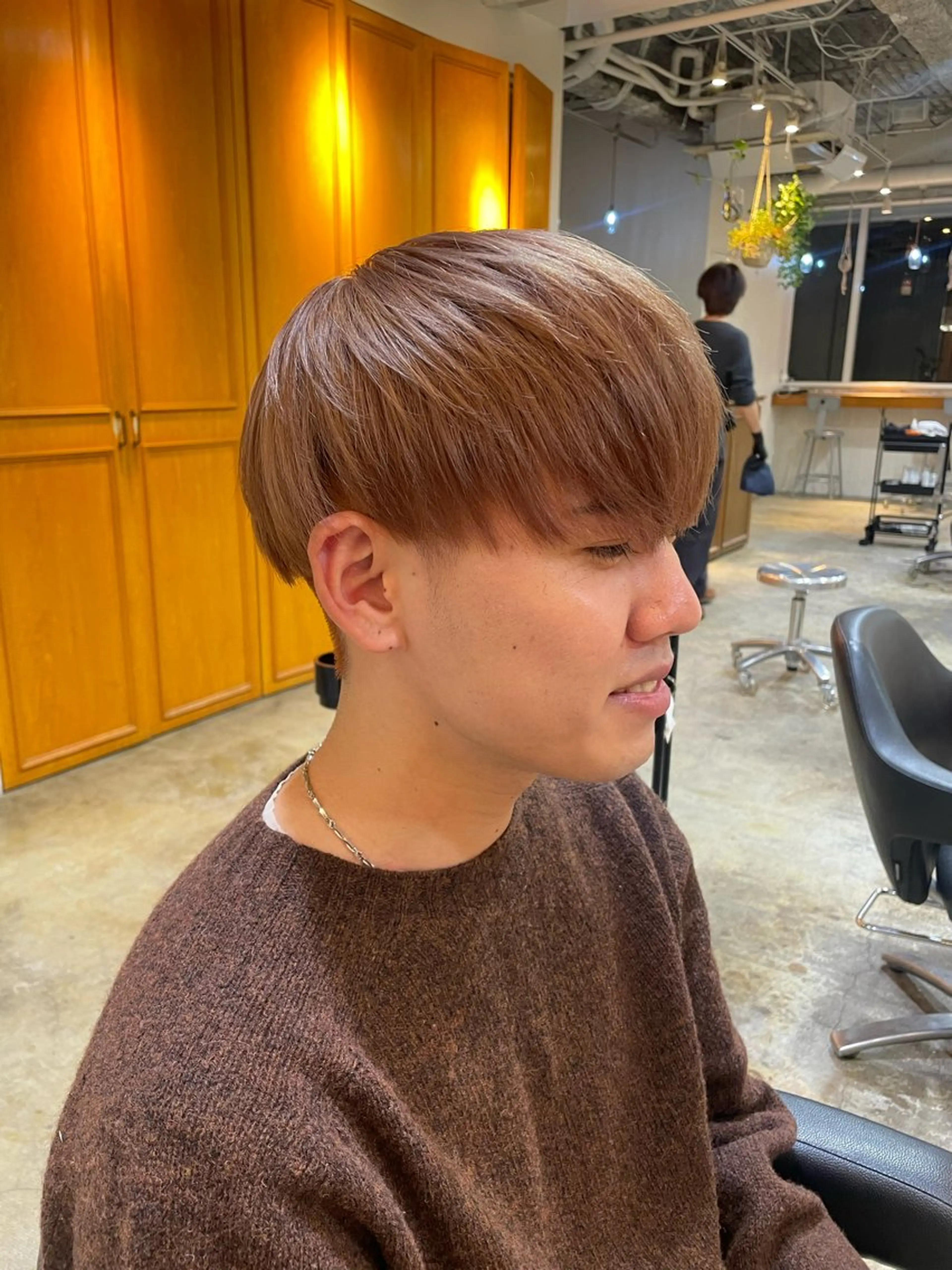 カラー メンズ メンズブリーチ ベージュカラー ブリーチ 韓国ヘア/wカラー レイヤー/RIN🎀のヘアスタイル