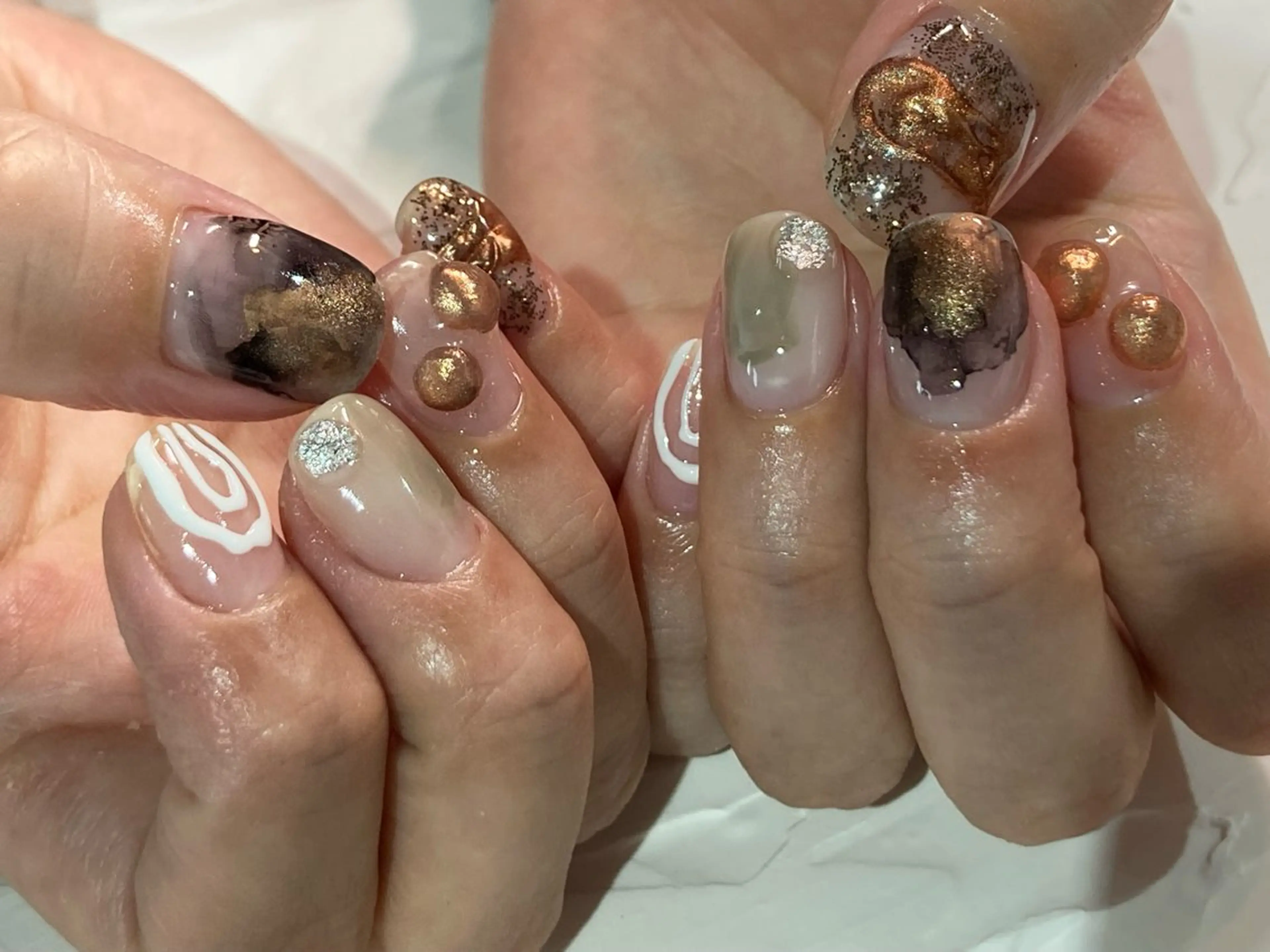 ネイル ニュアンスネイル 【Bright】 Rieのネイルデザイン