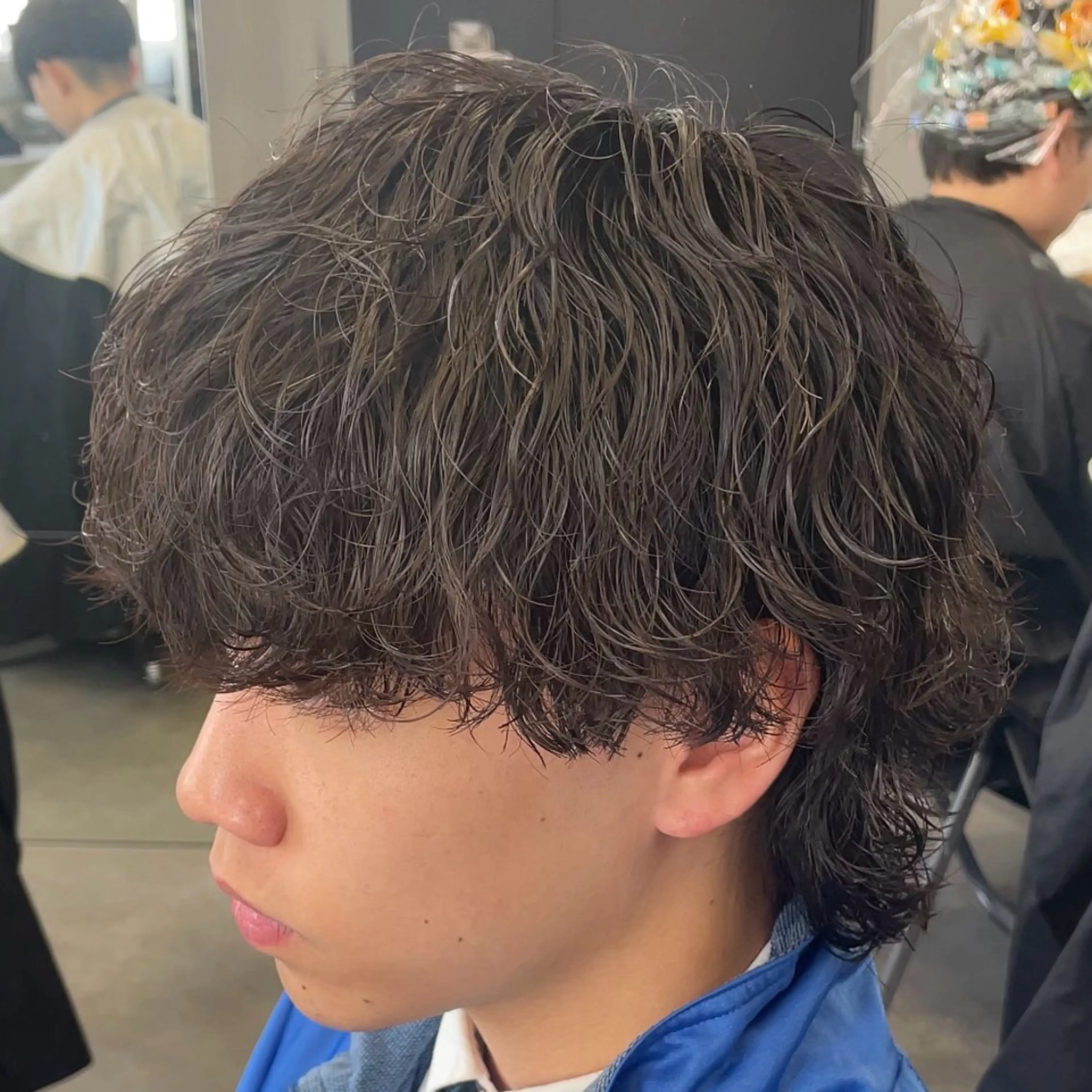 ミディアム パーマ ヘアアレンジ メンズ fifth 石川 凪のヘアスタイル