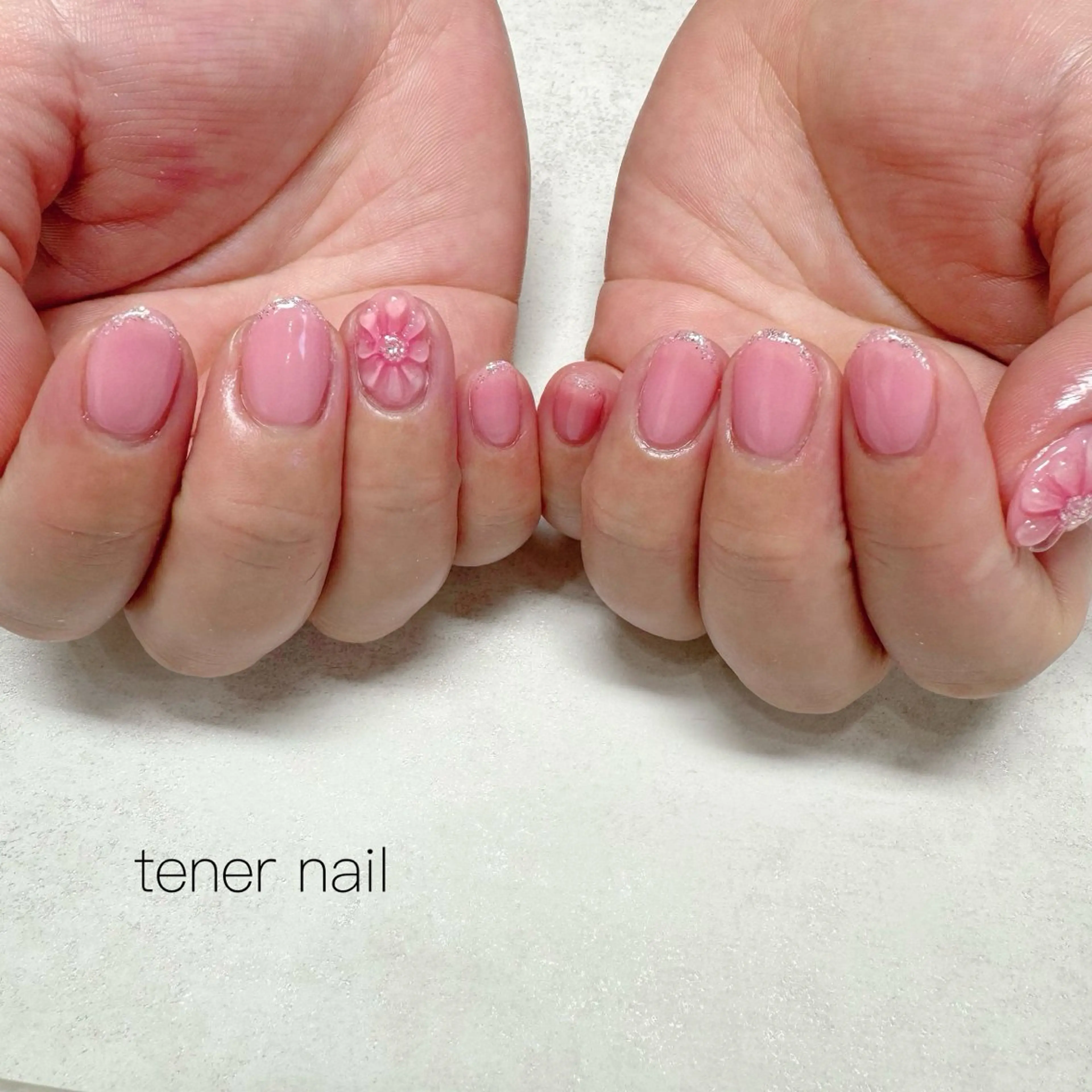ネイル フラワーネイル ぷっくりネイル ハンドネイル テネルネイル tener nailのネイルデザイン