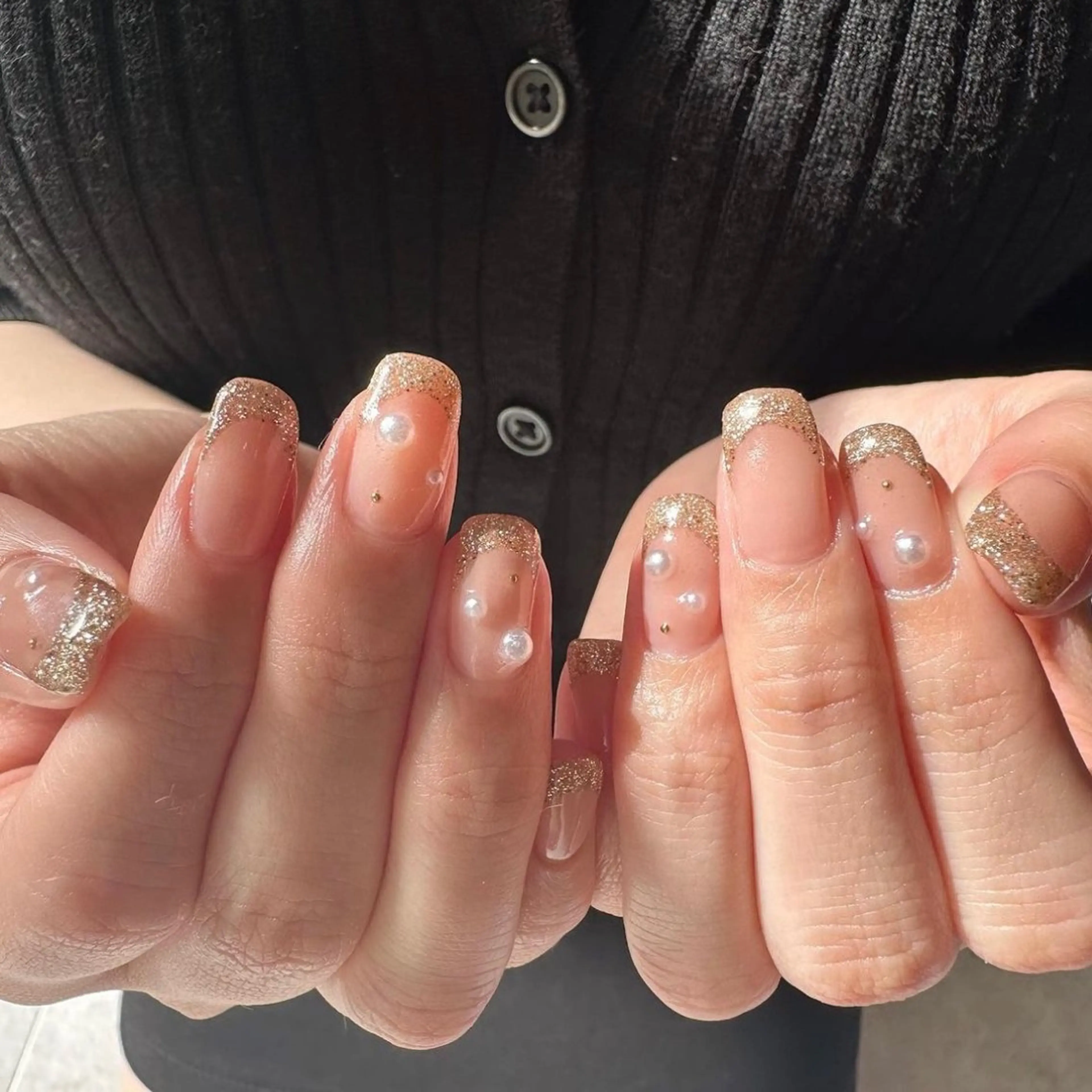 ネイル ブラウン クリアネイル フラッシュネイル フレンチネイル 氷ネイル・うるうるネイル 🪞KAPE NAIL 🪞のネイルデザイン