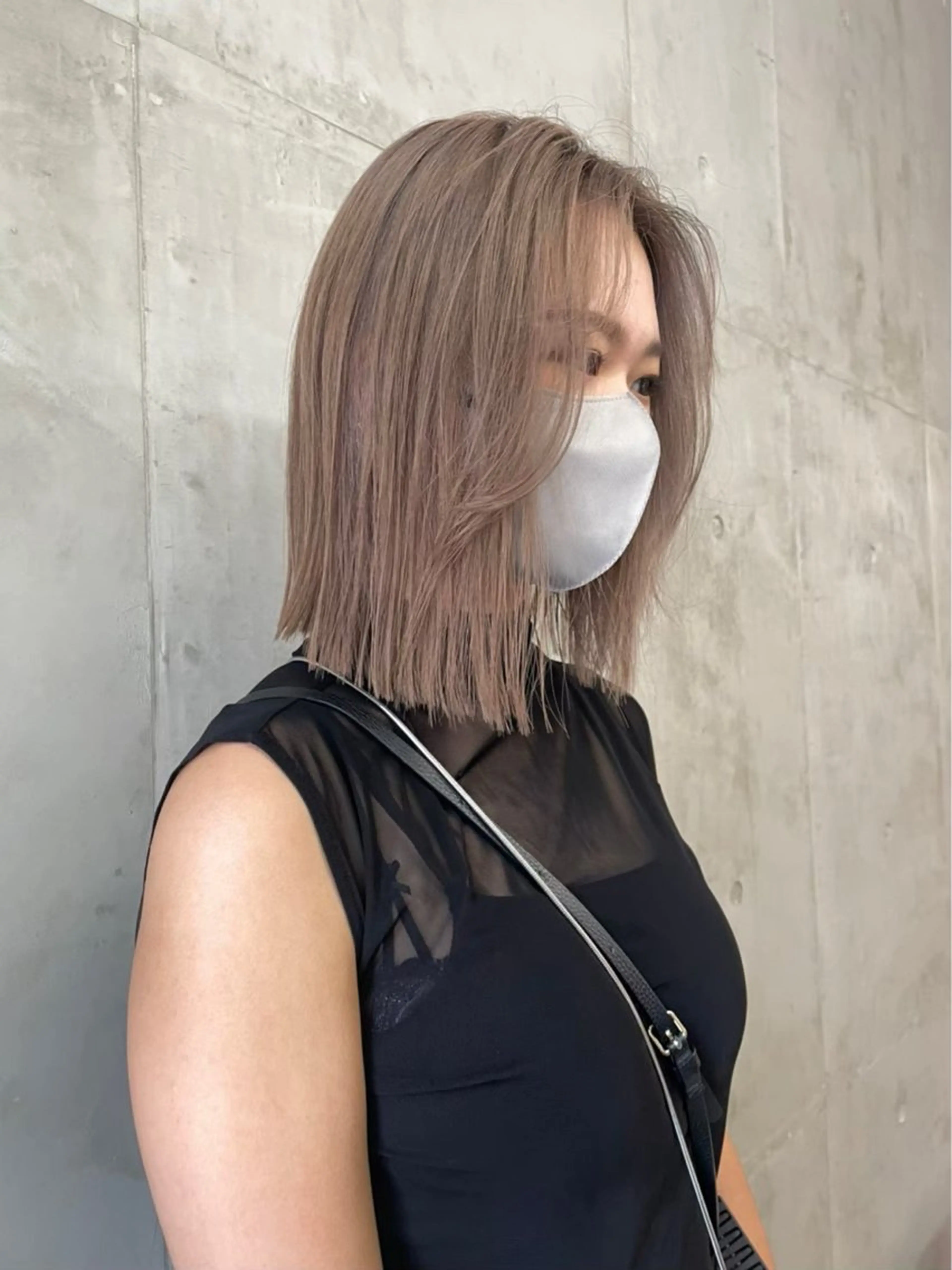 ミディアム カラー 顔周りカット 韓国風ヘア 似合わせカット カット 🤎𝐌𝐚𝐨⌇ お悩み解決美容師🤎のヘアスタイル