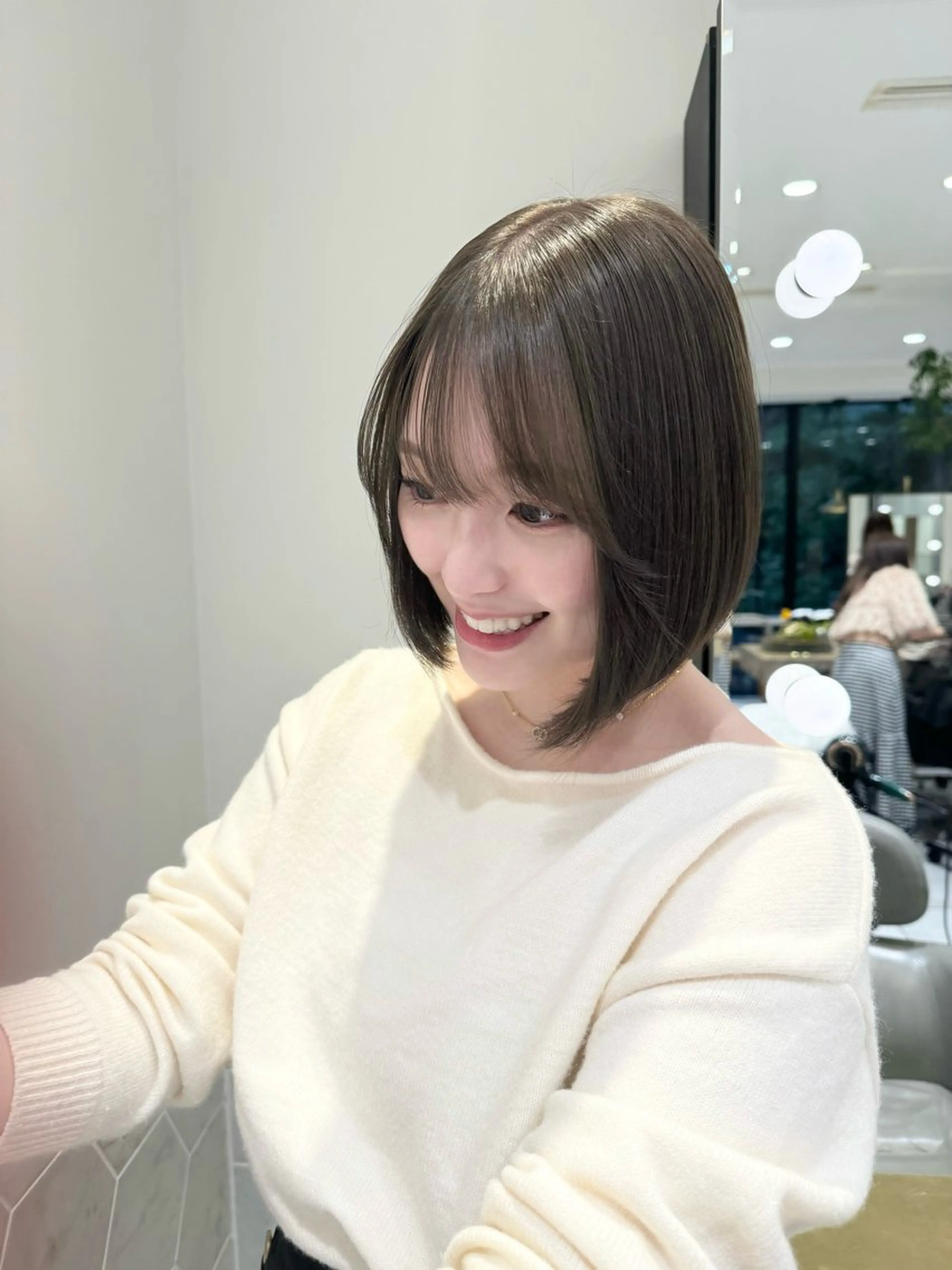 ミディアム カラー ヘアカラー costes 今井芽依のヘアスタイル