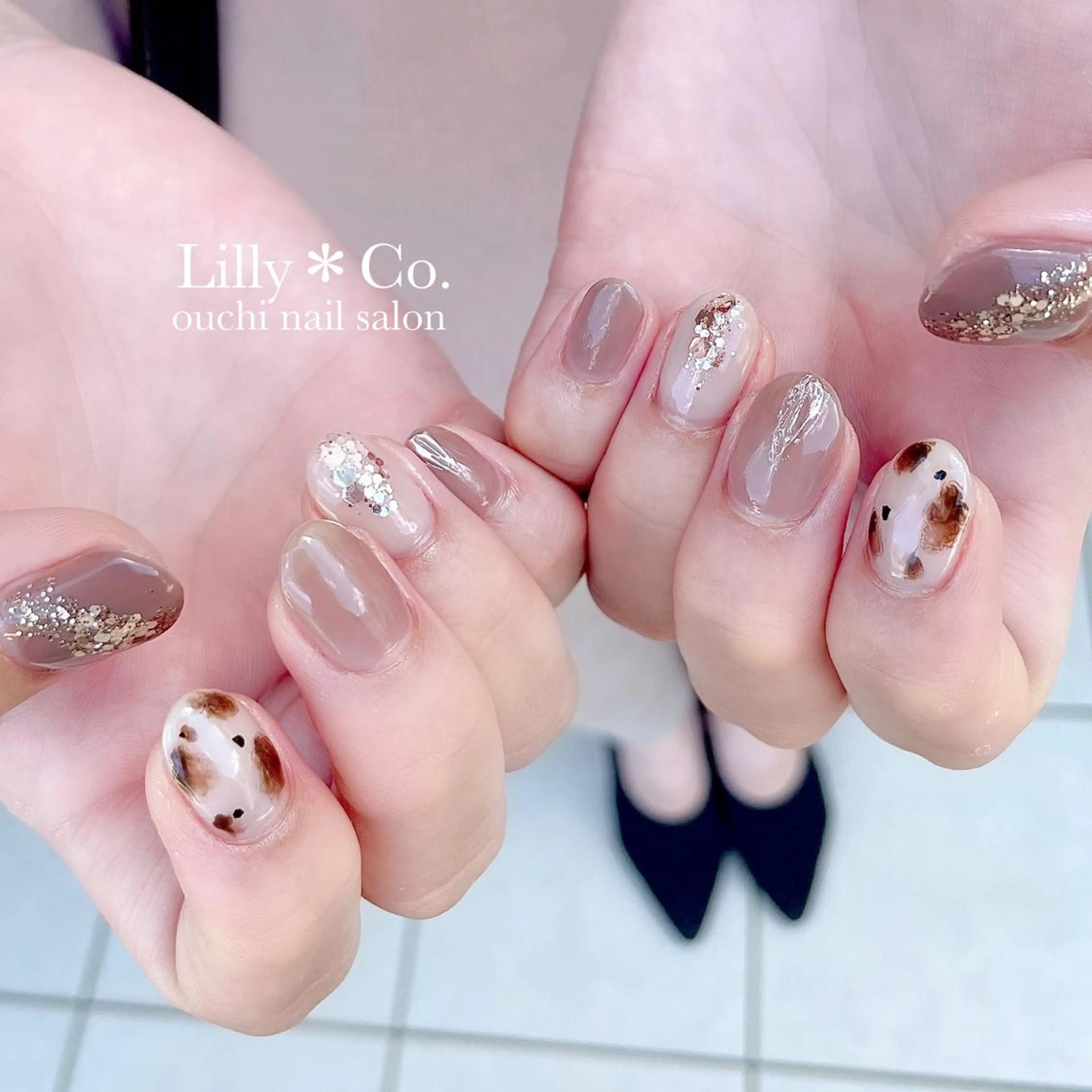 ネイル アニマル柄 ハンドネイル ハンドケア Lilly Co.のネイルデザイン