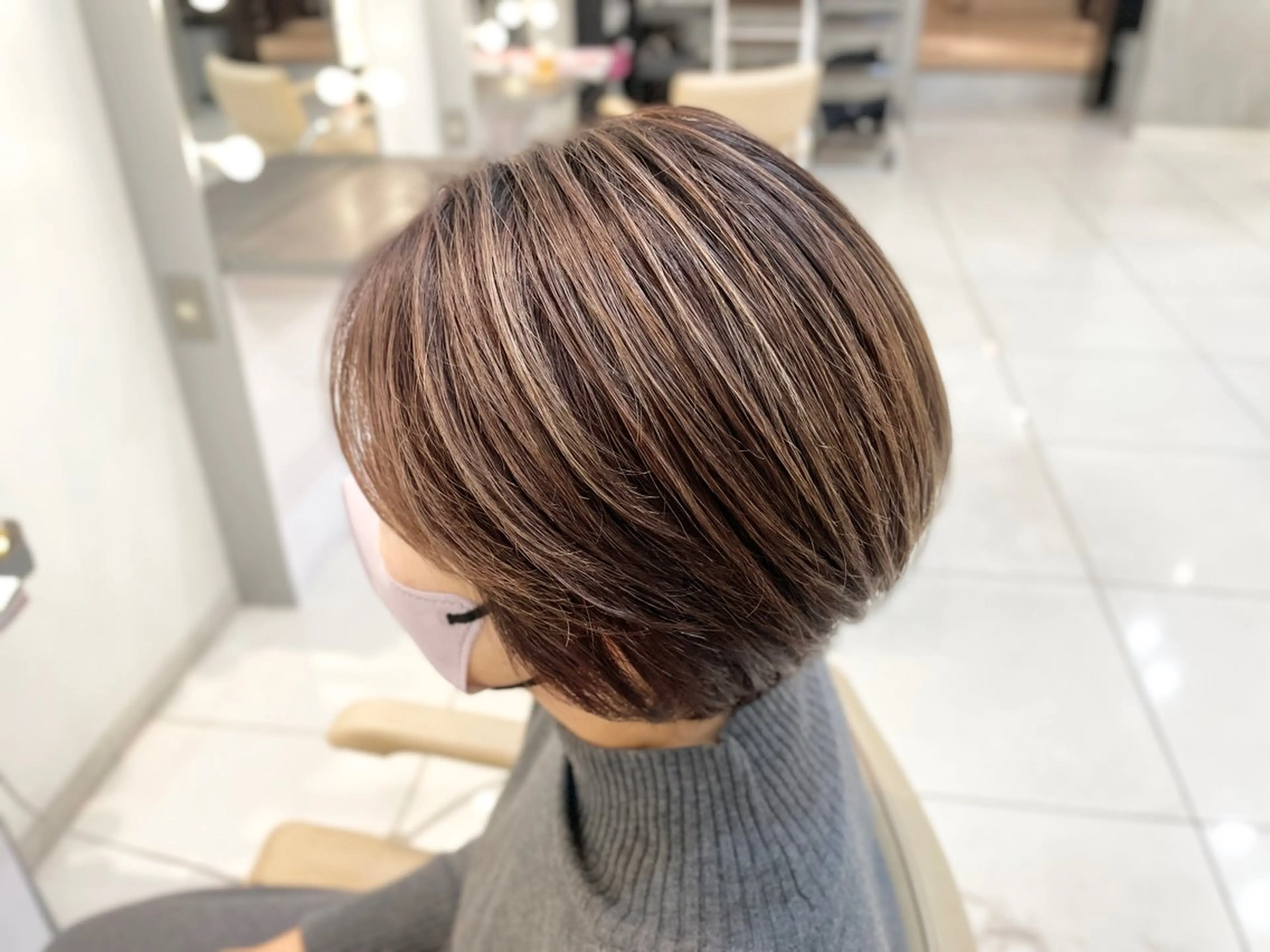 ショート ワンレンボブ ハンサムショート ボブ 髪質改善 レイヤーカット 髪質改善専門 YOSHIのヘアスタイル