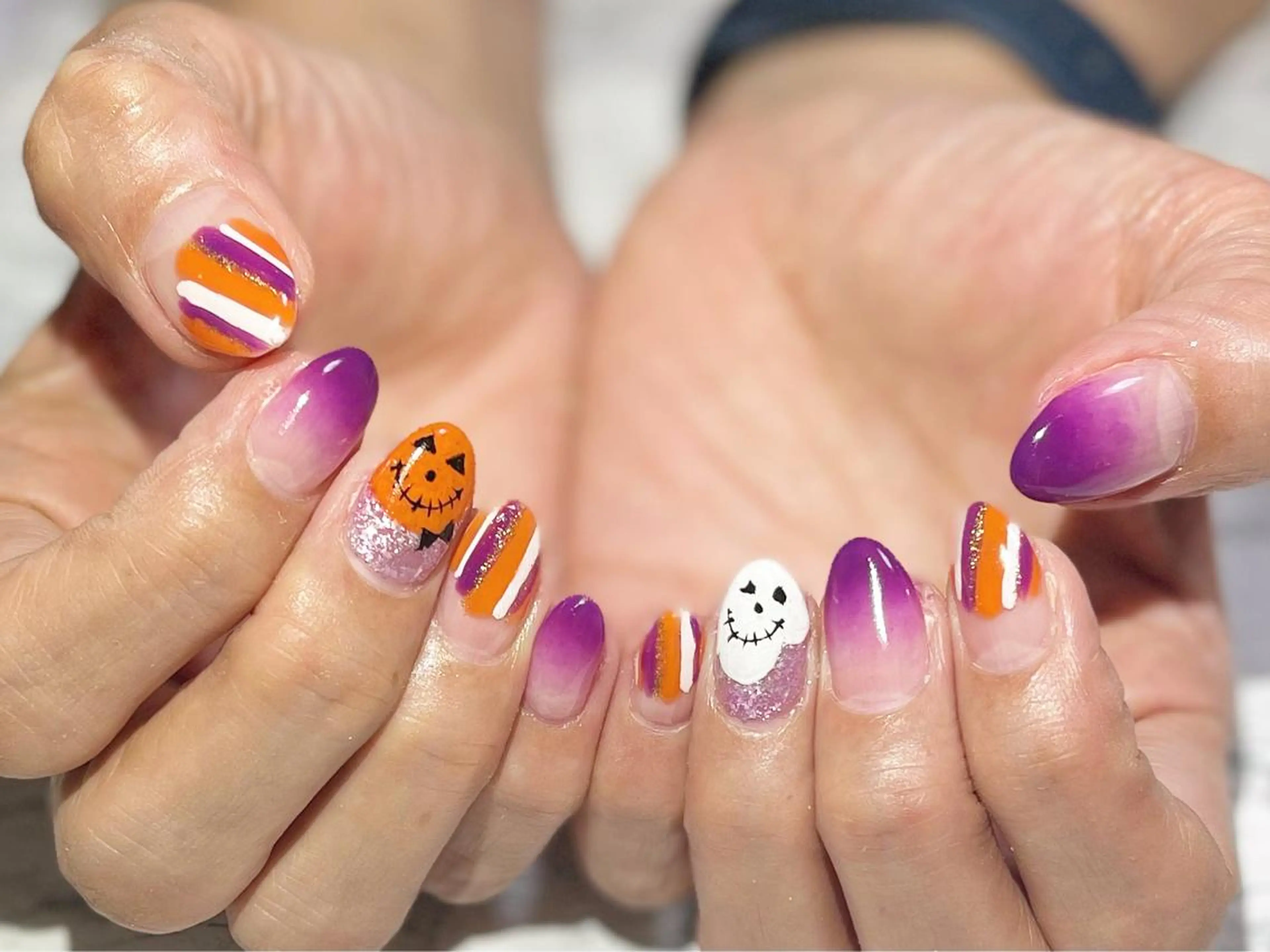 ネイル フットネイル ハロウィン ニュアンスネイル シンプルネイル 春ネイル nail fufla ♡yamane♡のネイルデザイン