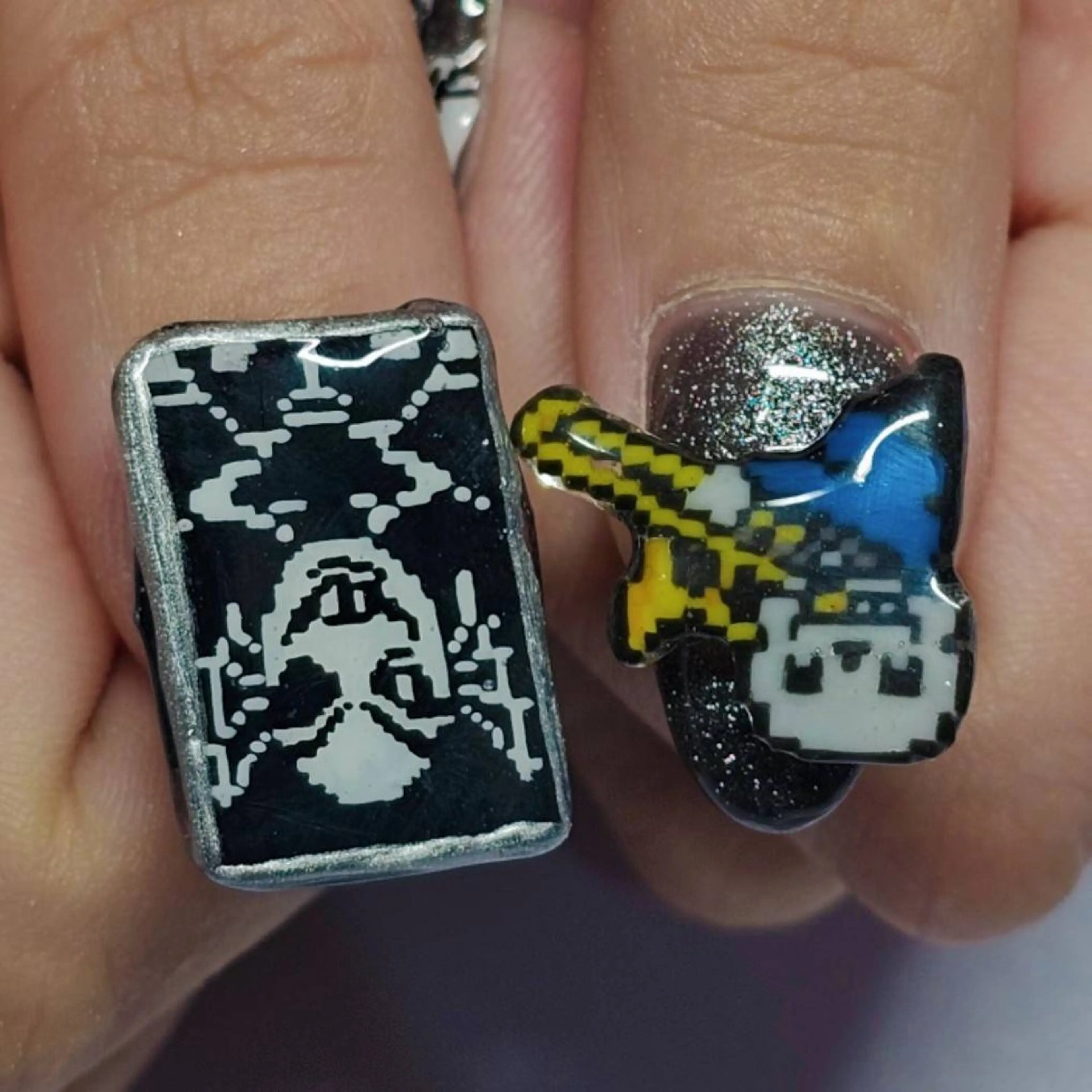 ネイル アートネイル ラメ(グリッター) マグネットネイル ハンドネイル よしだ ひろきのネイルデザイン