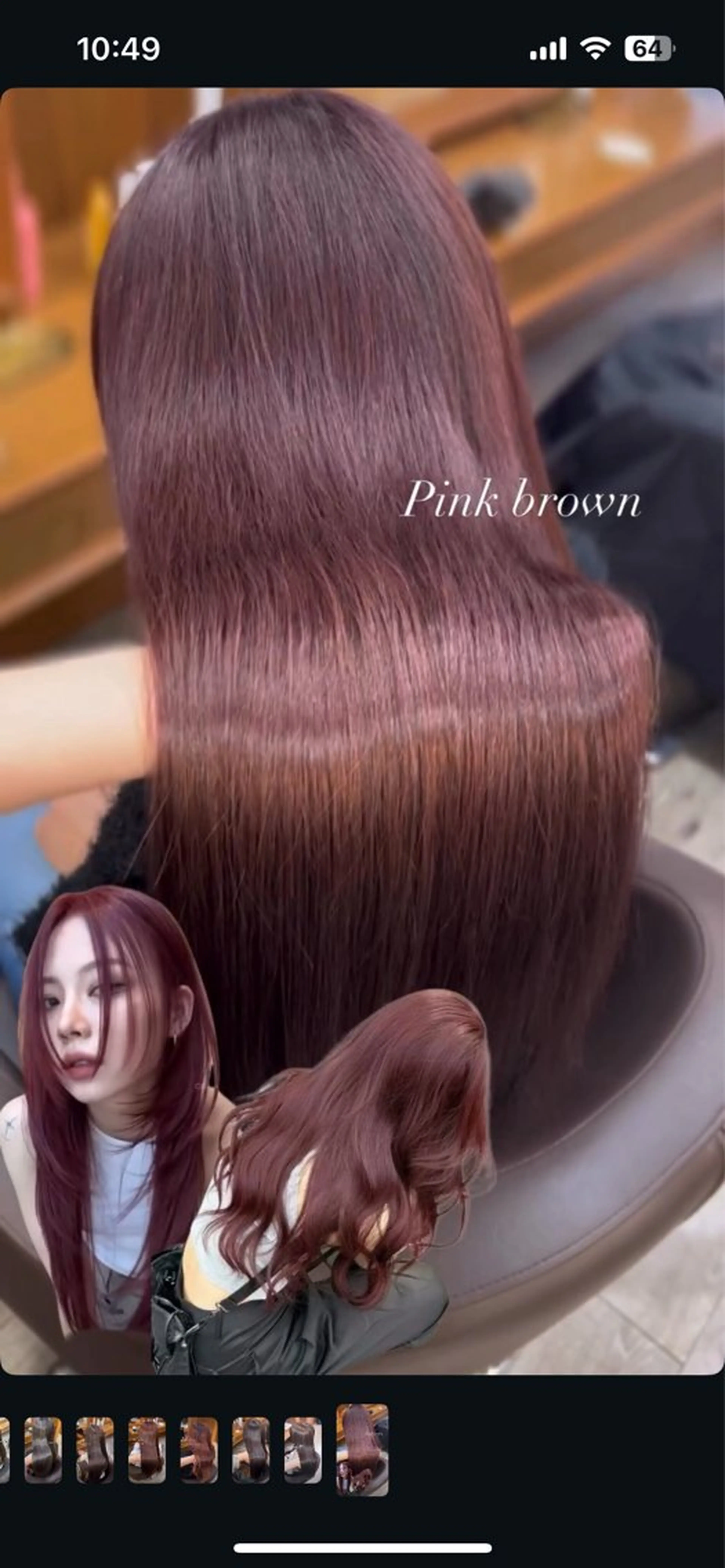 ロング 縮毛矯正 kana°ʚ🎀ɞ° 韓国風透明感カラーのヘアスタイル